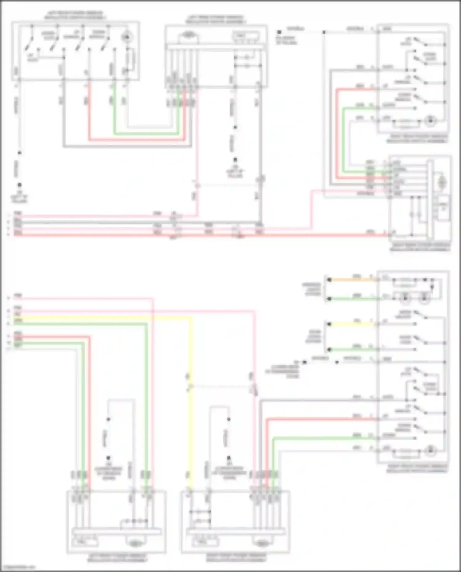 Wiring diagram right front power window regulator motor assembly for Lexus IS III facelift 2 (2020-2024)