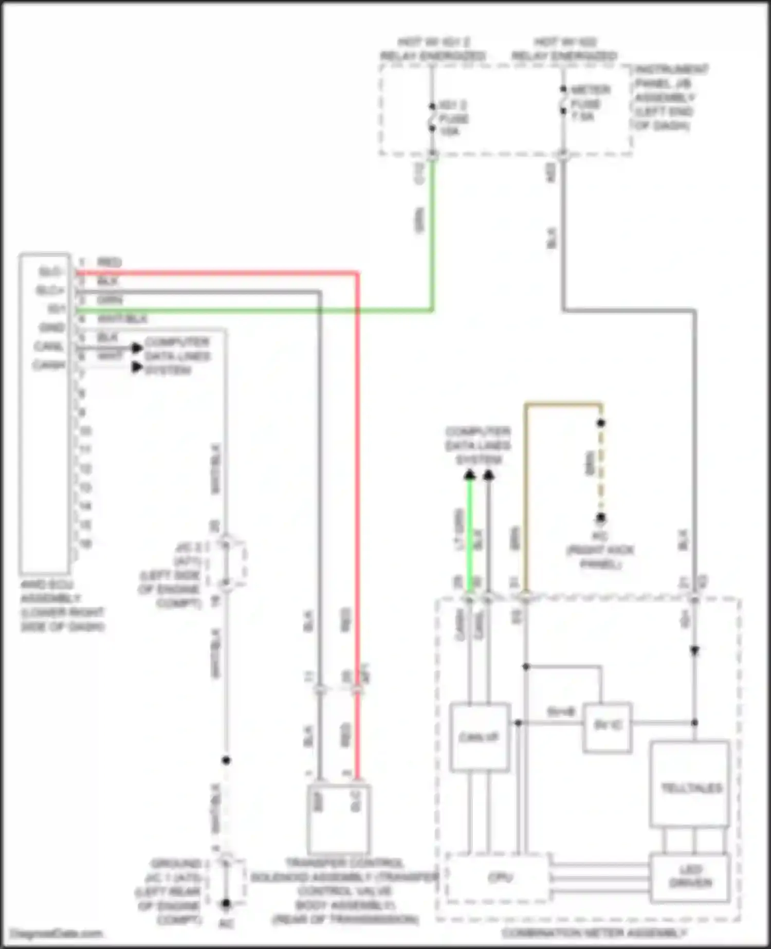 Wiring diagram computer data lines system for Lexus IS III facelift 2 (2020-2024)
