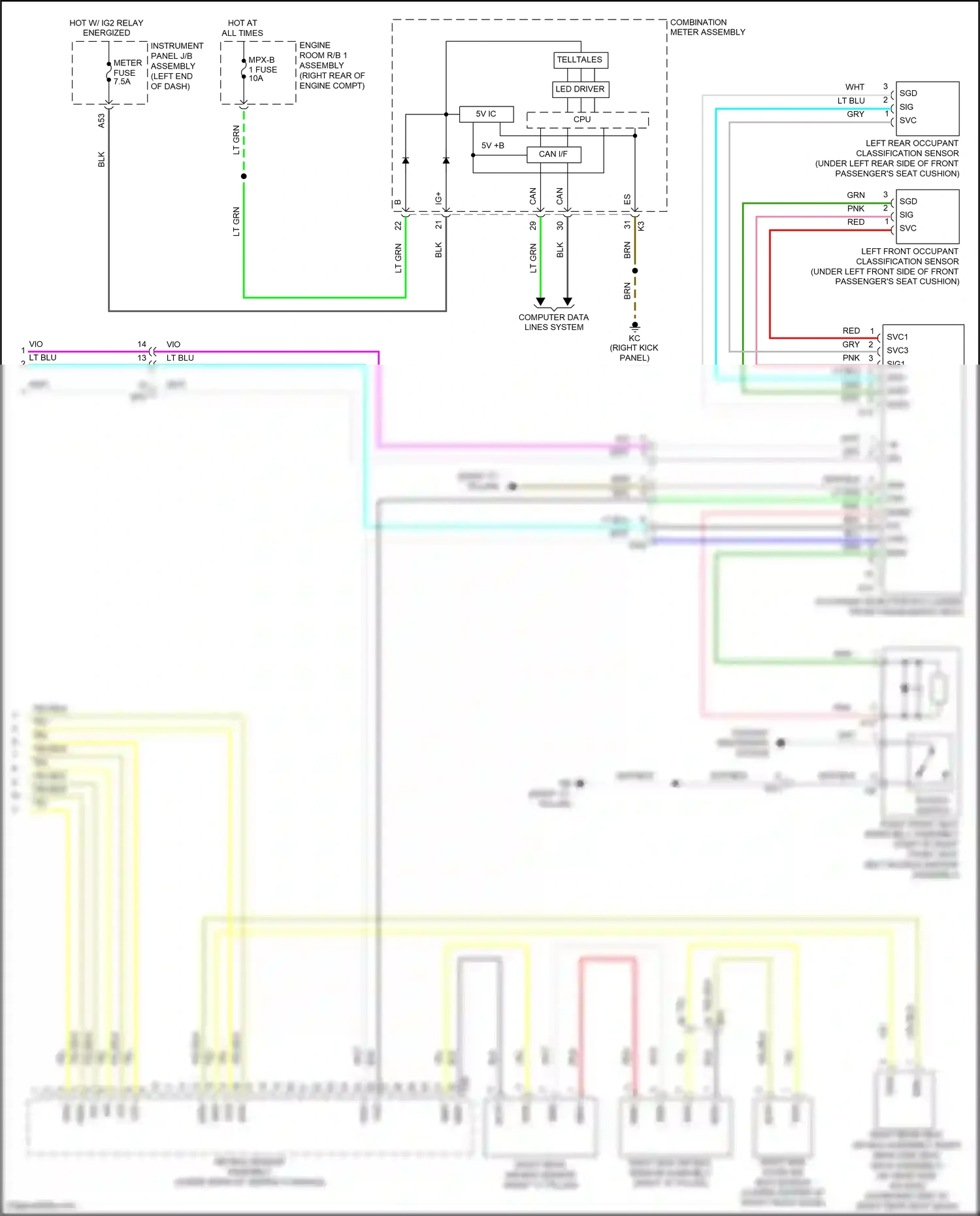 Wiring diagram buckle switch for Lexus IS III facelift 2 (2020-2024) (3 of 3)