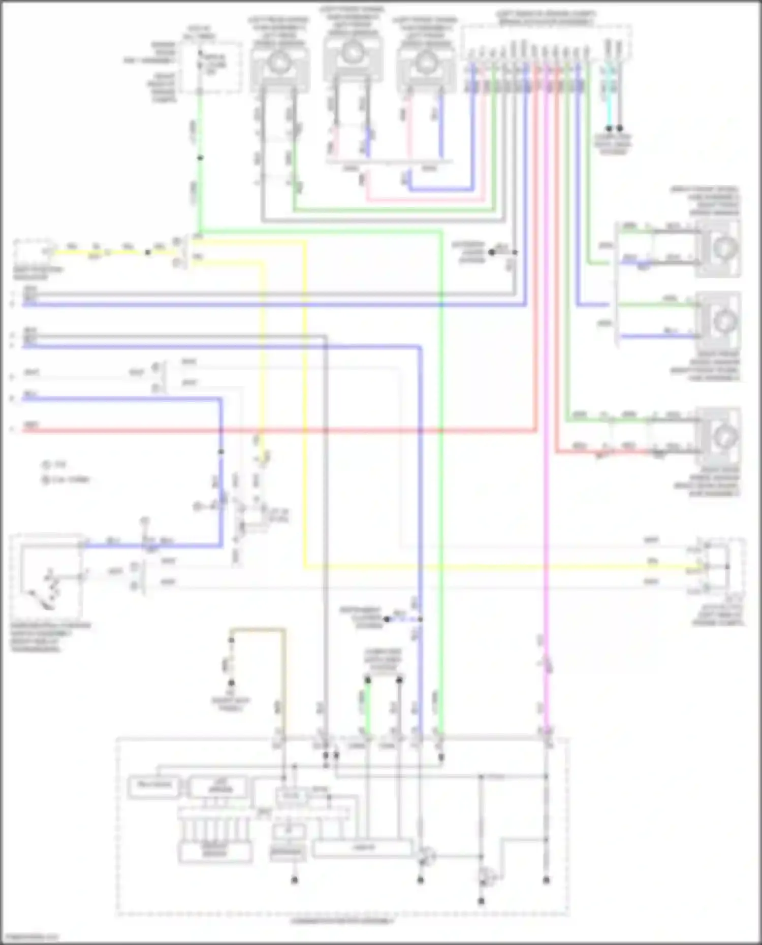 Wiring diagram left rear speed sensor for Lexus IS III facelift 2 (2020-2024)