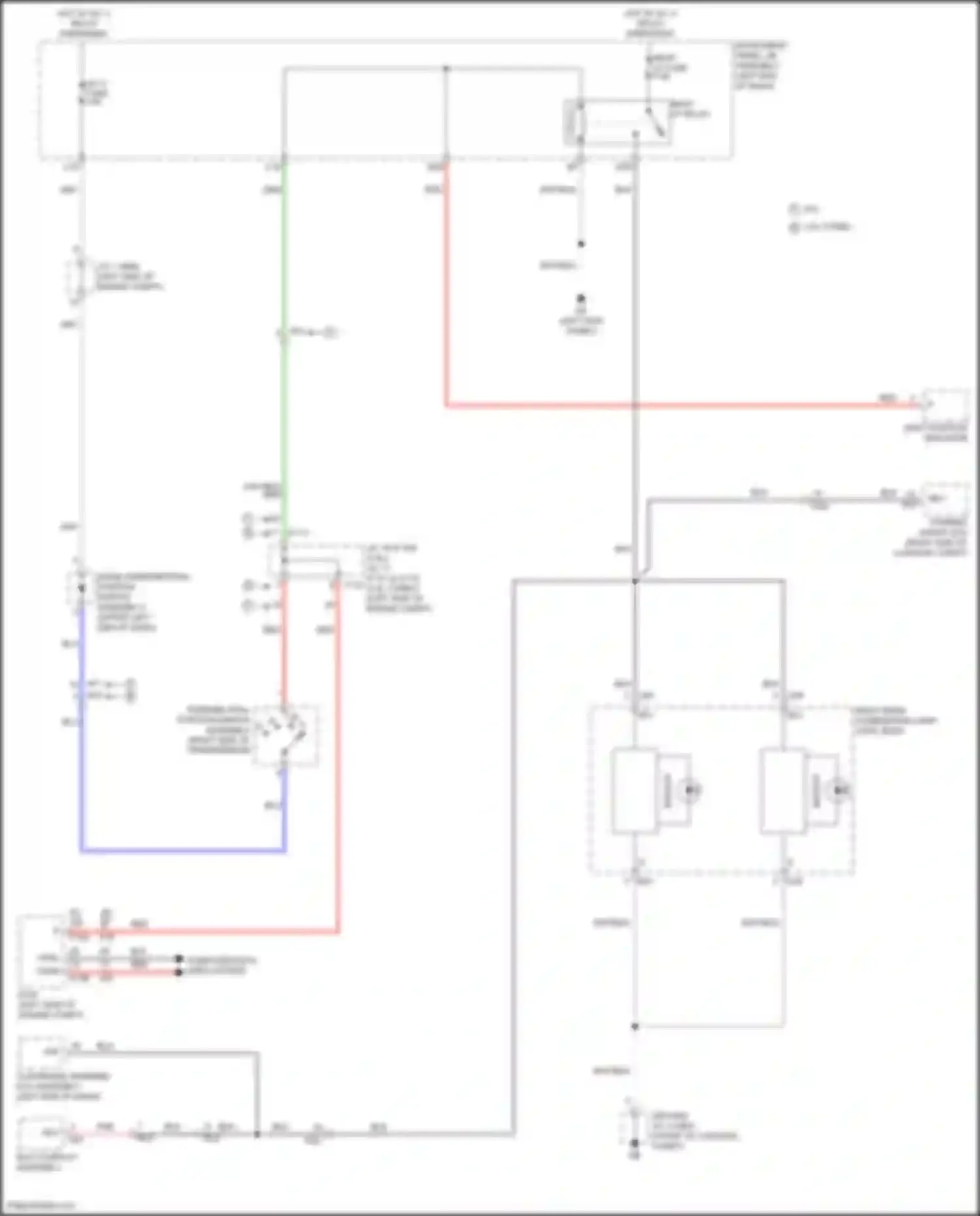 Wiring diagram clearance warning ecu assembly for Lexus IS III facelift 2 (2020-2024) (1 of 5)