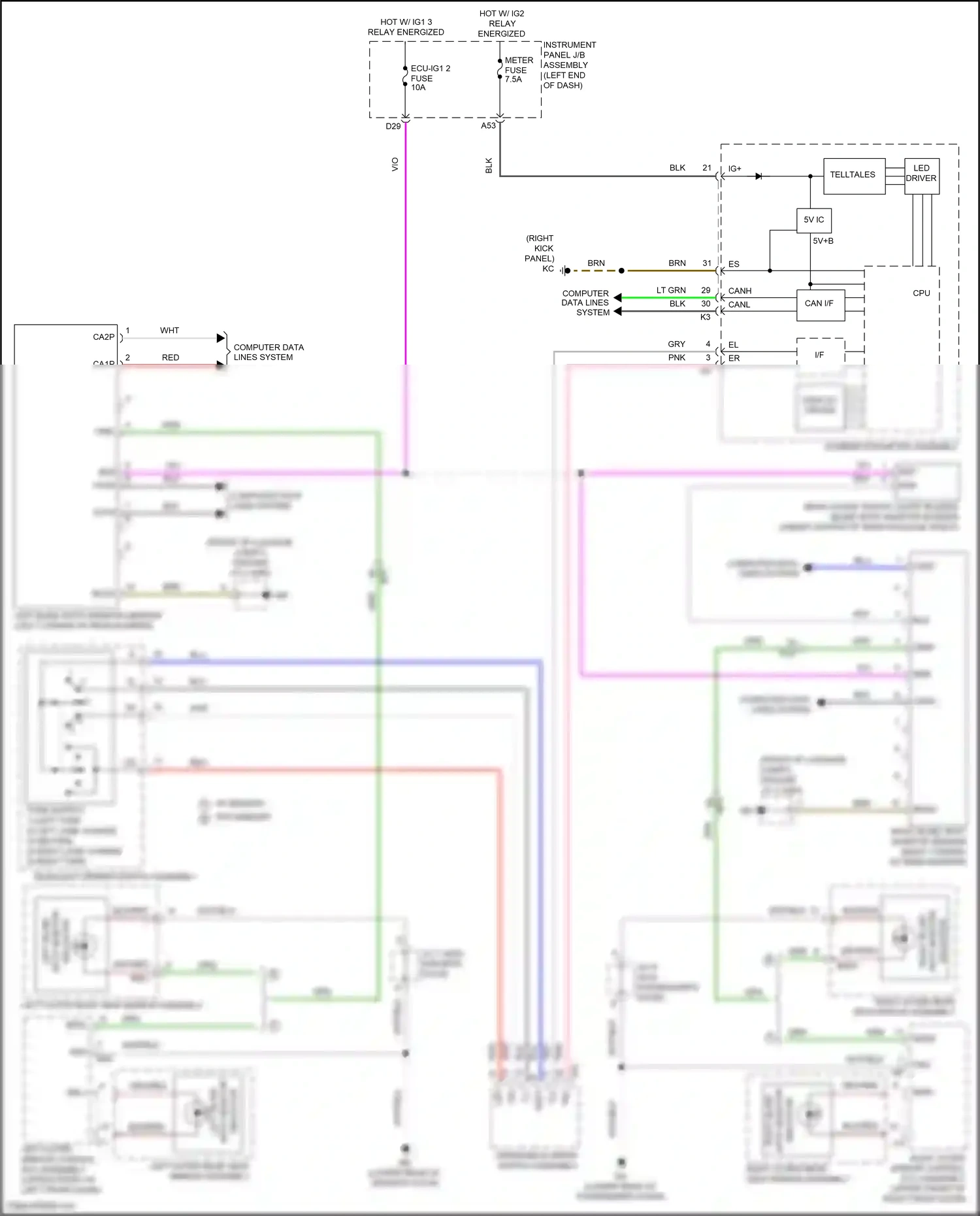 Wiring diagram computer data lines system for Lexus IS III facelift 2 (2020-2024) (31 of 84)