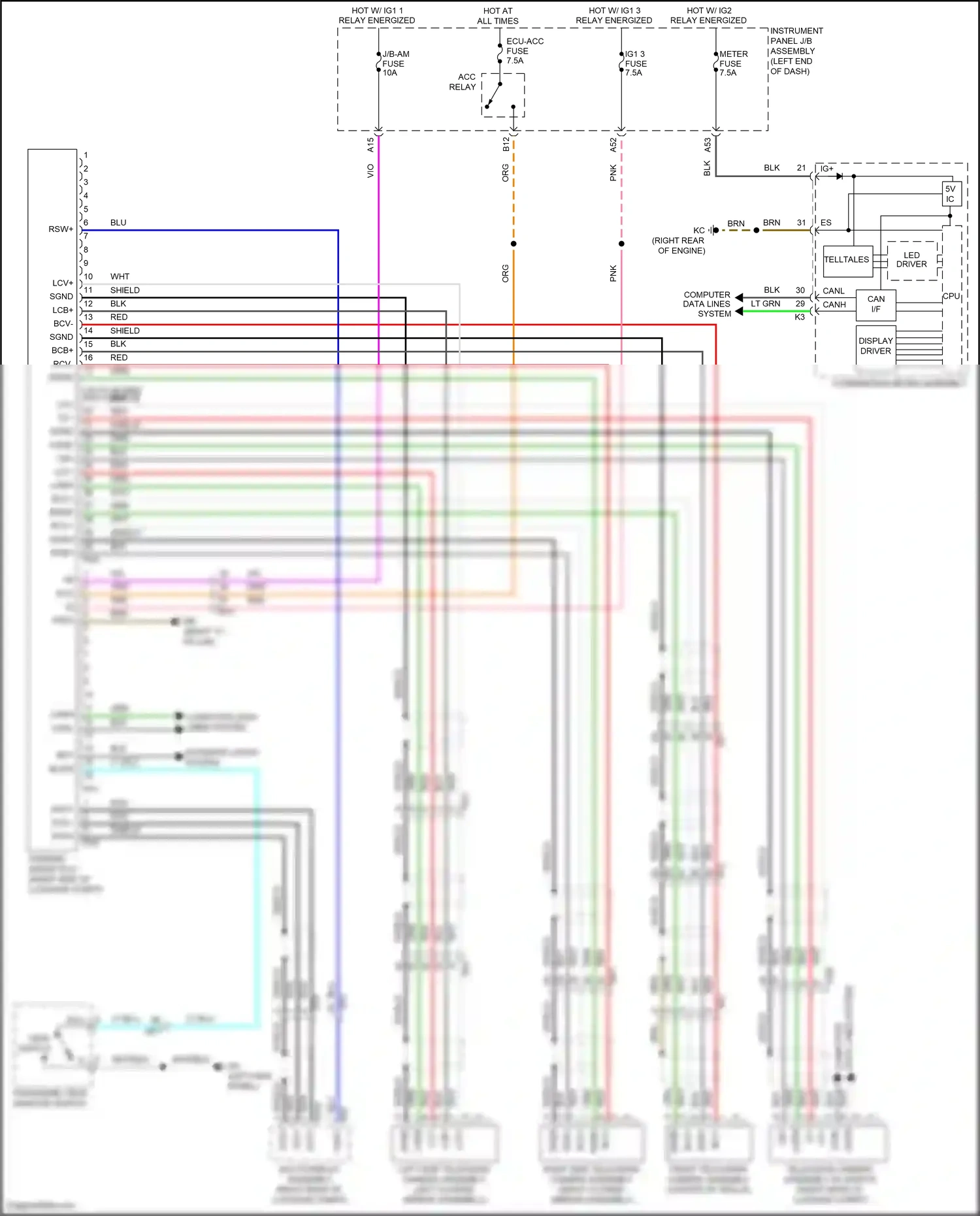 Lexus IS III facelift 2 (2020-2024) computer wiring diagram  (1 of 2)