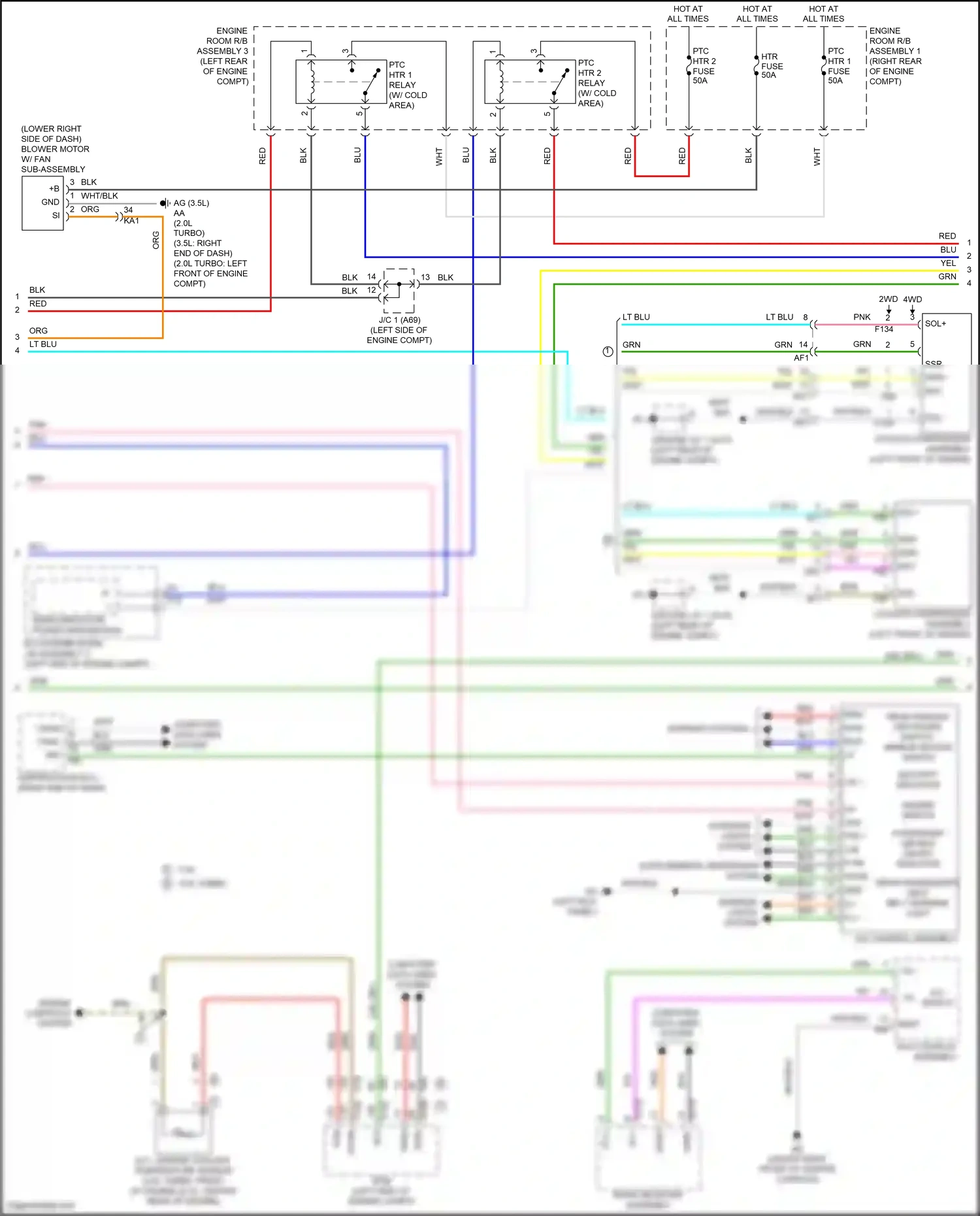 Wiring diagram cooler compressor assembly for Lexus IS III facelift 2 (2020-2024) (1 of 2)