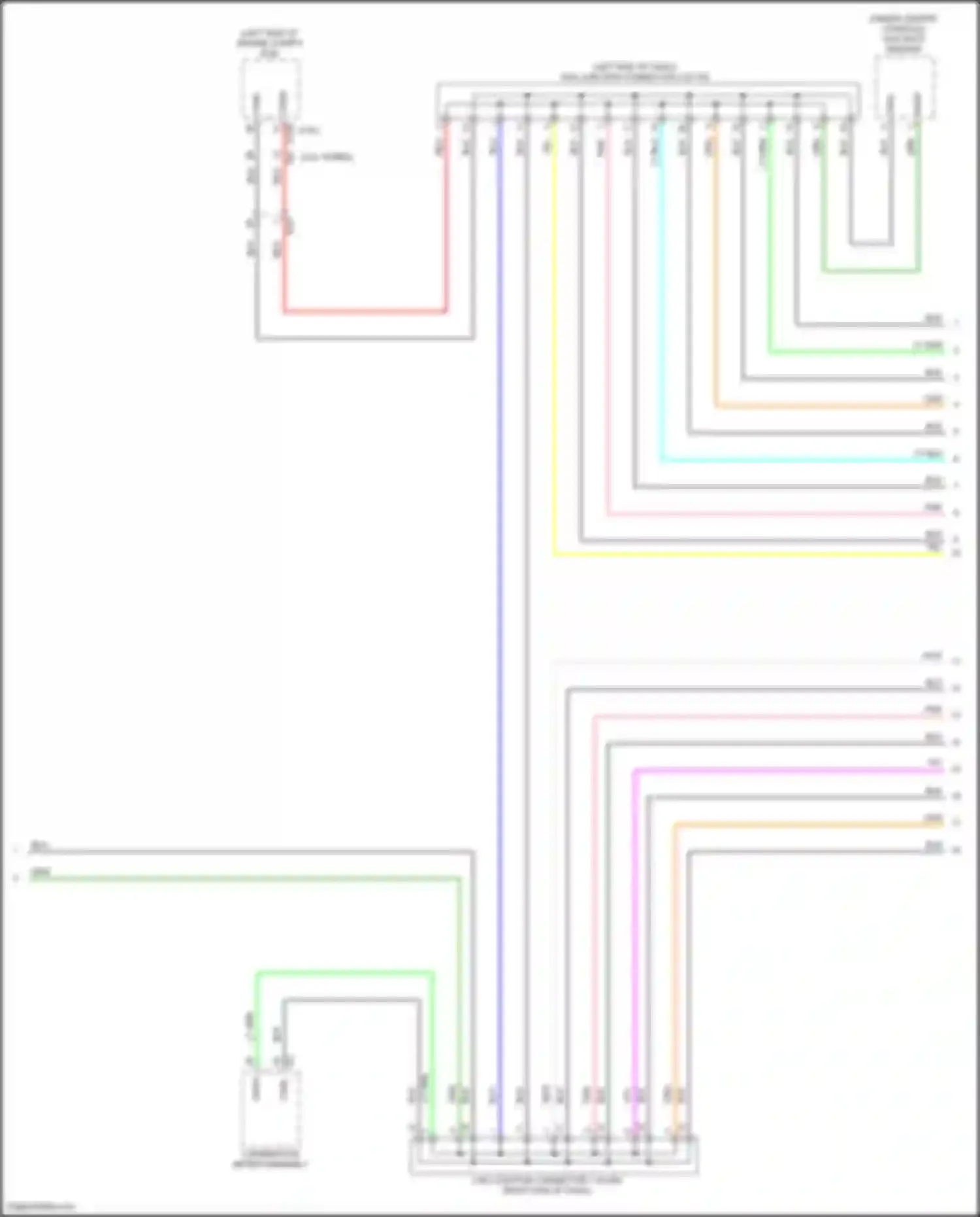 Wiring diagram right end of dash) for Lexus IS III facelift 2 (2020-2024)