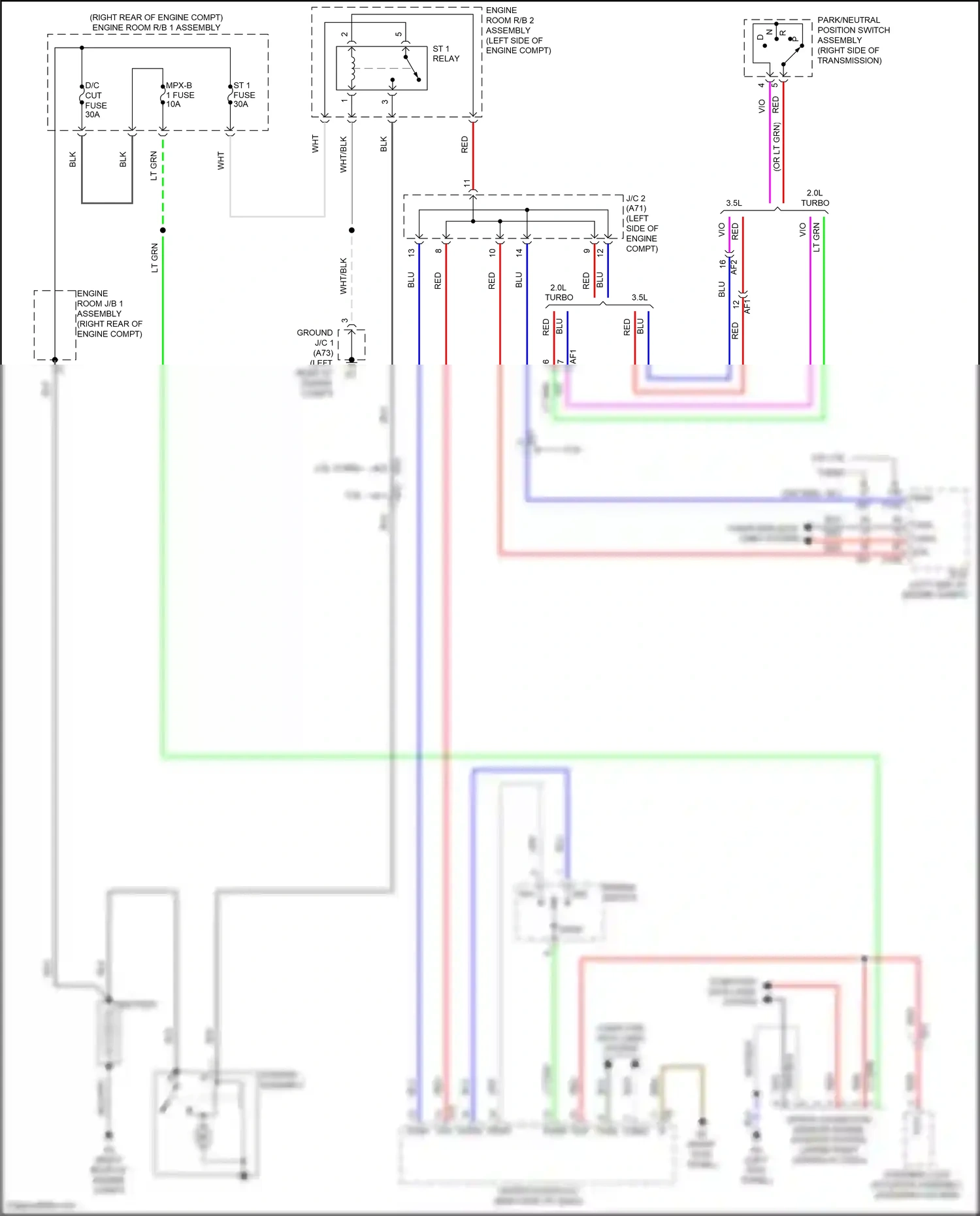Wiring diagram engine switch for Lexus IS III facelift 2 (2020-2024) (5 of 6)