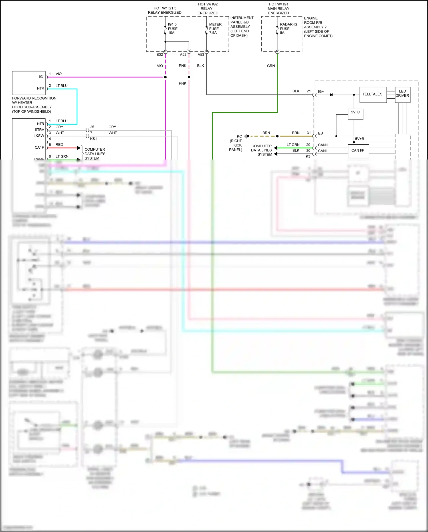 Wiring diagram headlight dimmer switch assembly for Lexus IS III facelift 2 (2020-2024) (7 of 8)