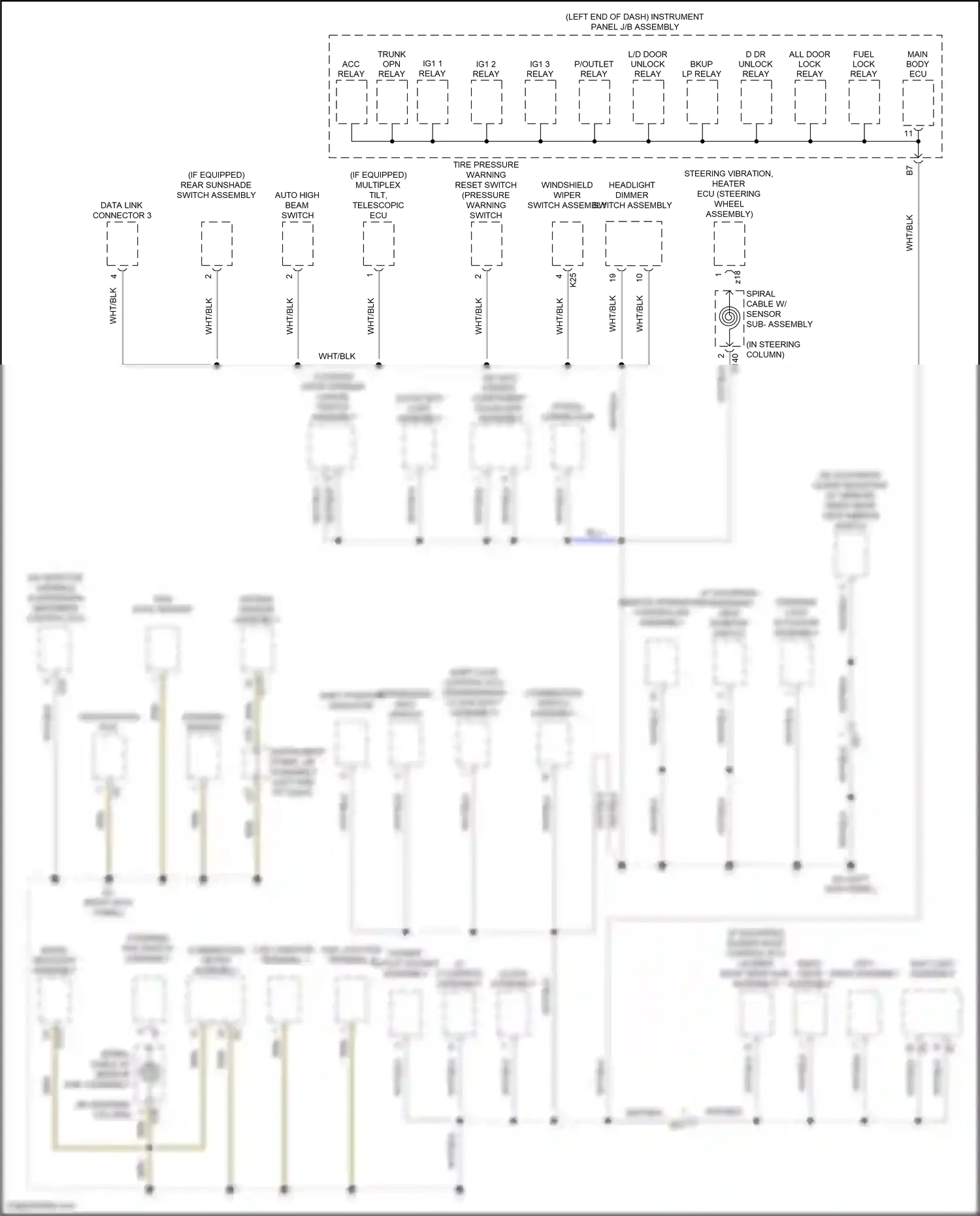 Wiring diagram headlight dimmer switch assembly for Lexus IS III facelift 2 (2020-2024) (3 of 8)