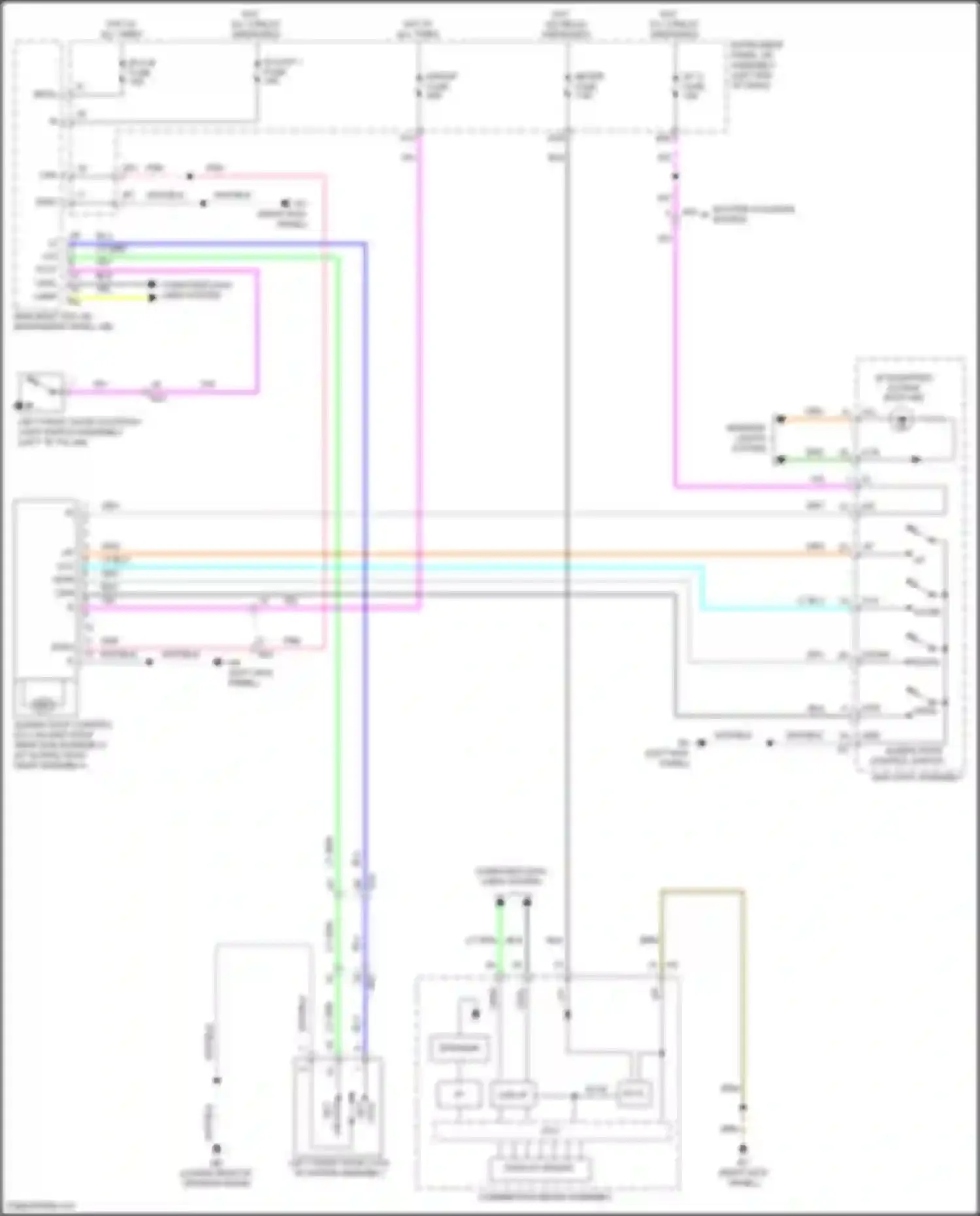 Wiring diagram right rear combination light assembly for Lexus IS III facelift 2 (2020-2024)