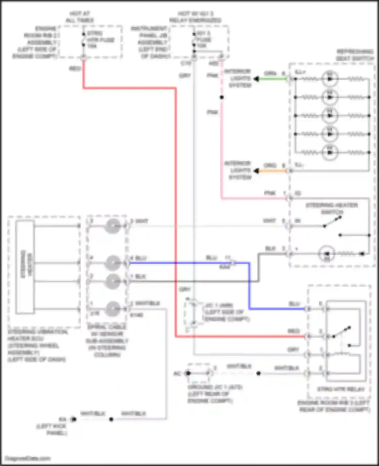 Wiring diagram spiral cable w/ sensor sub-assembly for Lexus IS III facelift 2 (2020-2024)
