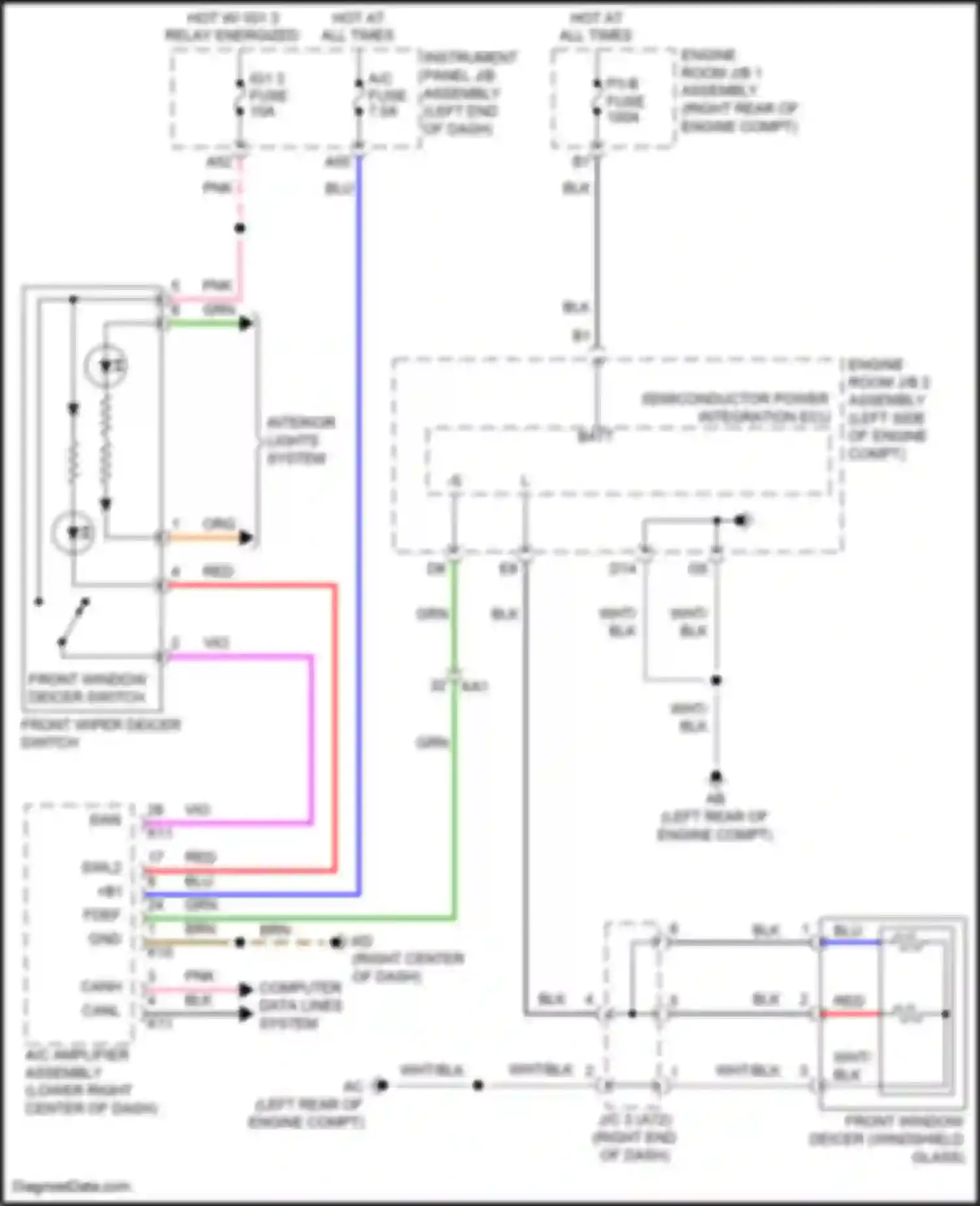 Wiring diagram front window deicer switch front wiper deicer switch for Lexus IS III facelift 2 (2020-2024)