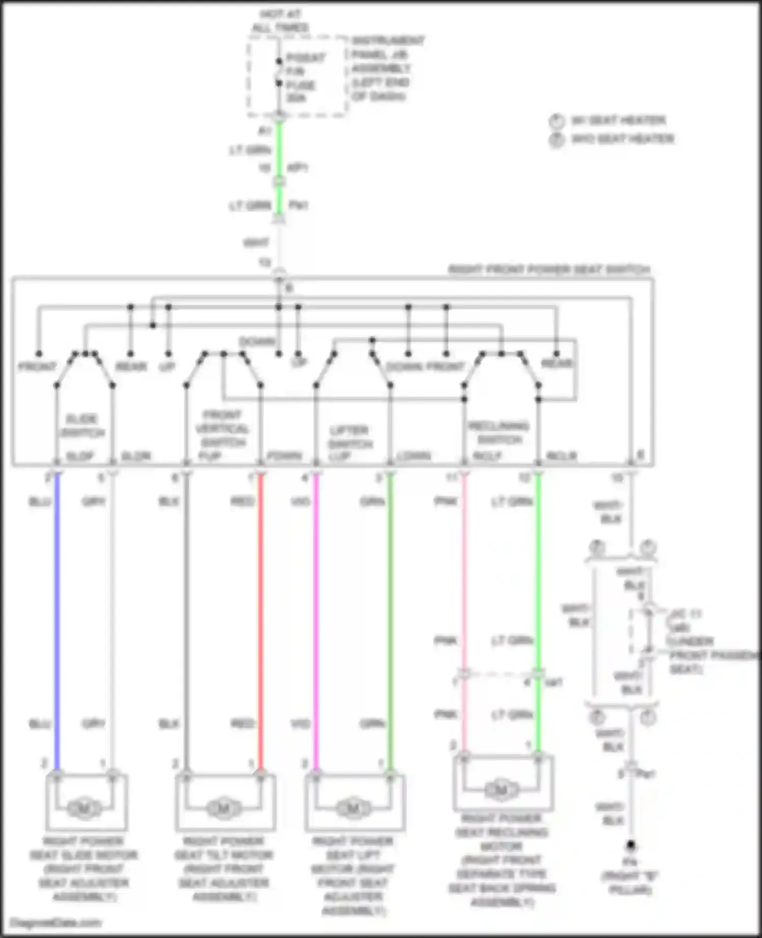 Wiring diagram w/o adaptive variable suspension for Lexus IS III facelift 2 (2020-2024)
