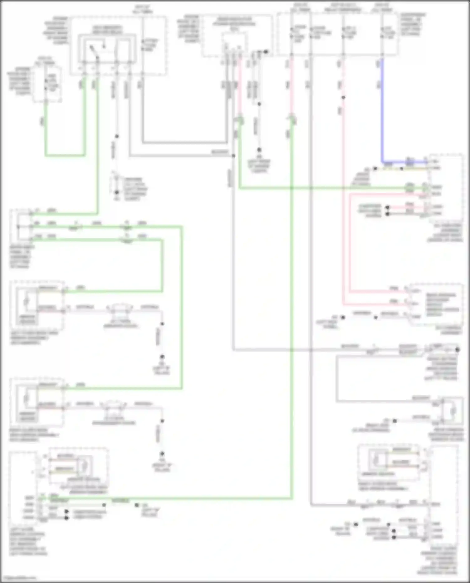 Wiring diagram left outer rear view mirror assembly for Lexus IS III facelift 2 (2020-2024)
