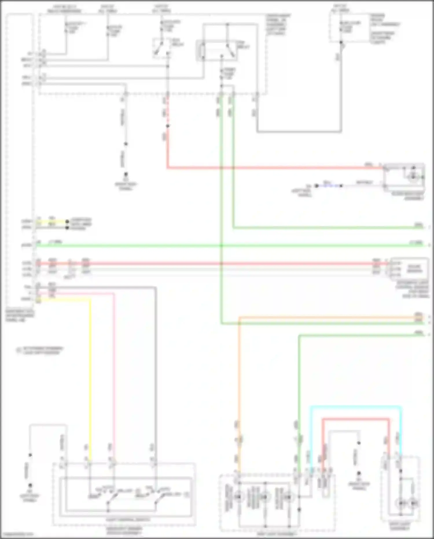 Wiring diagram w/ dynamic running light off position for Lexus IS III facelift 2 (2020-2024)