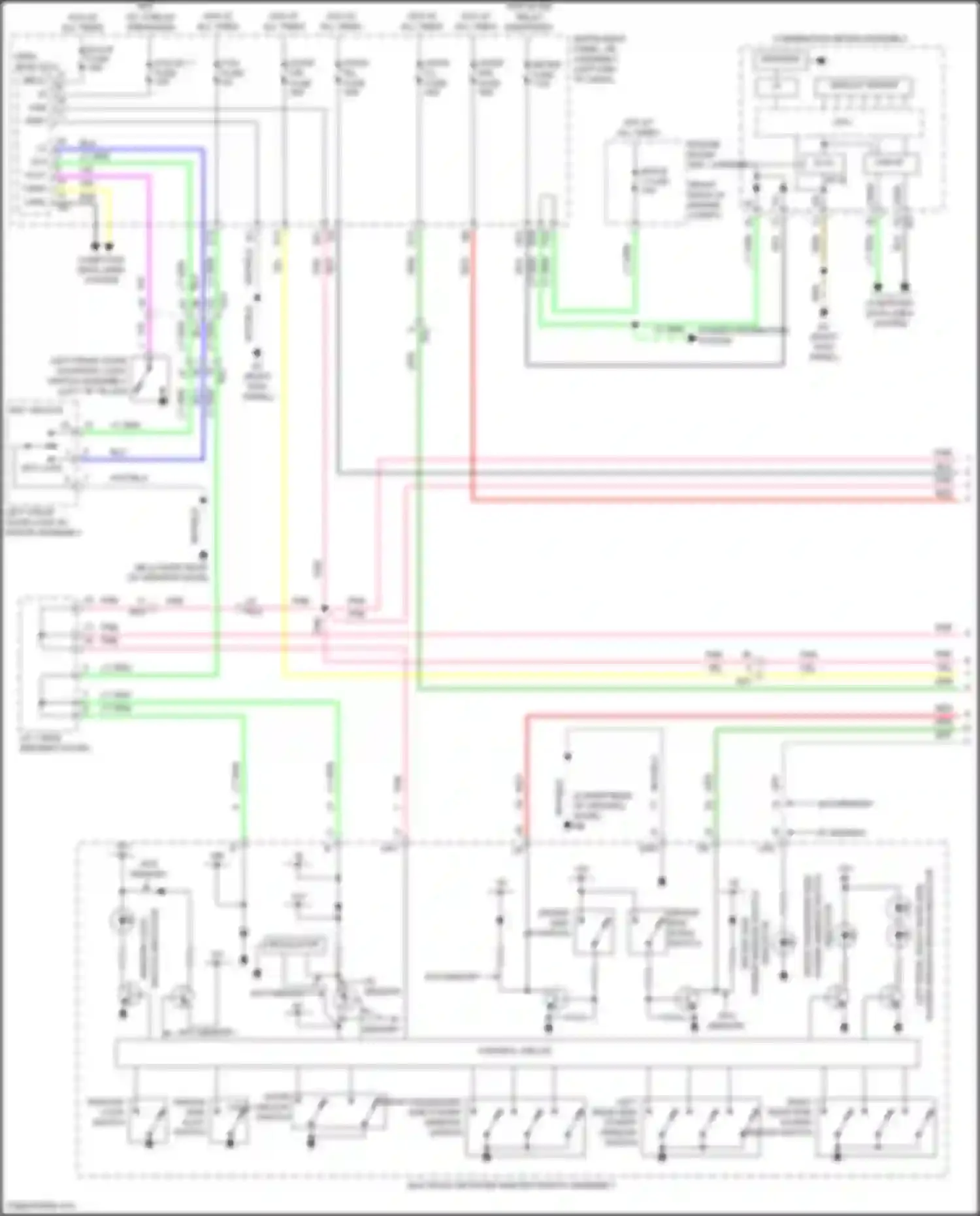 Wiring diagram multiplex network master switch assembly for Lexus IS III facelift 2 (2020-2024)