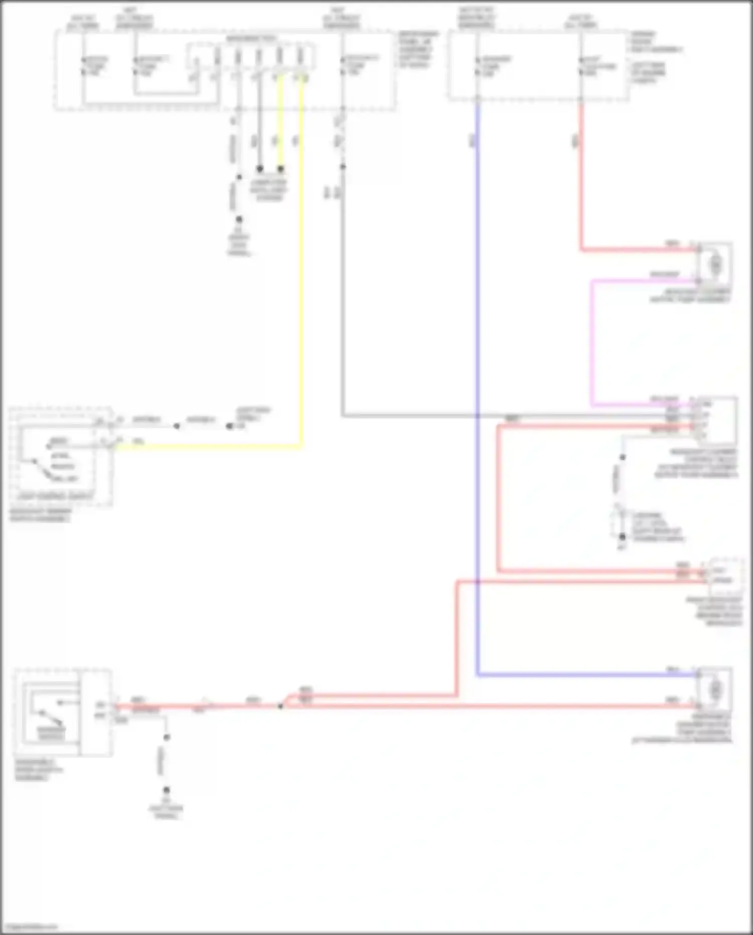 Wiring diagram left outer rear view mirror assembly for Lexus IS III facelift 2 (2020-2024)