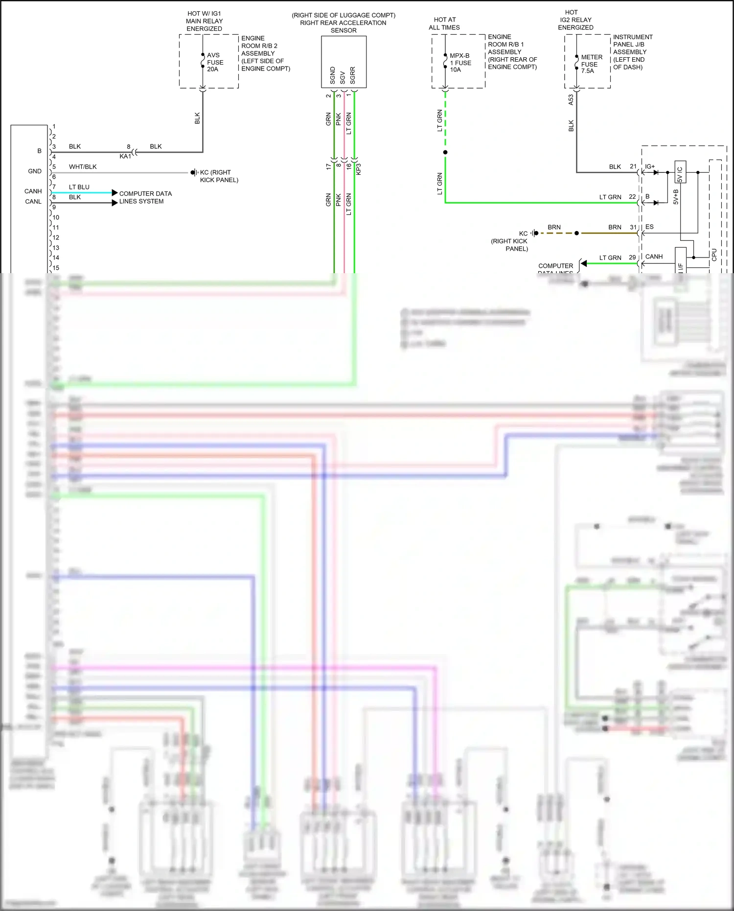 Wiring diagram hot w/ for Lexus IS III facelift 2 (2020-2024) (2 of 34)