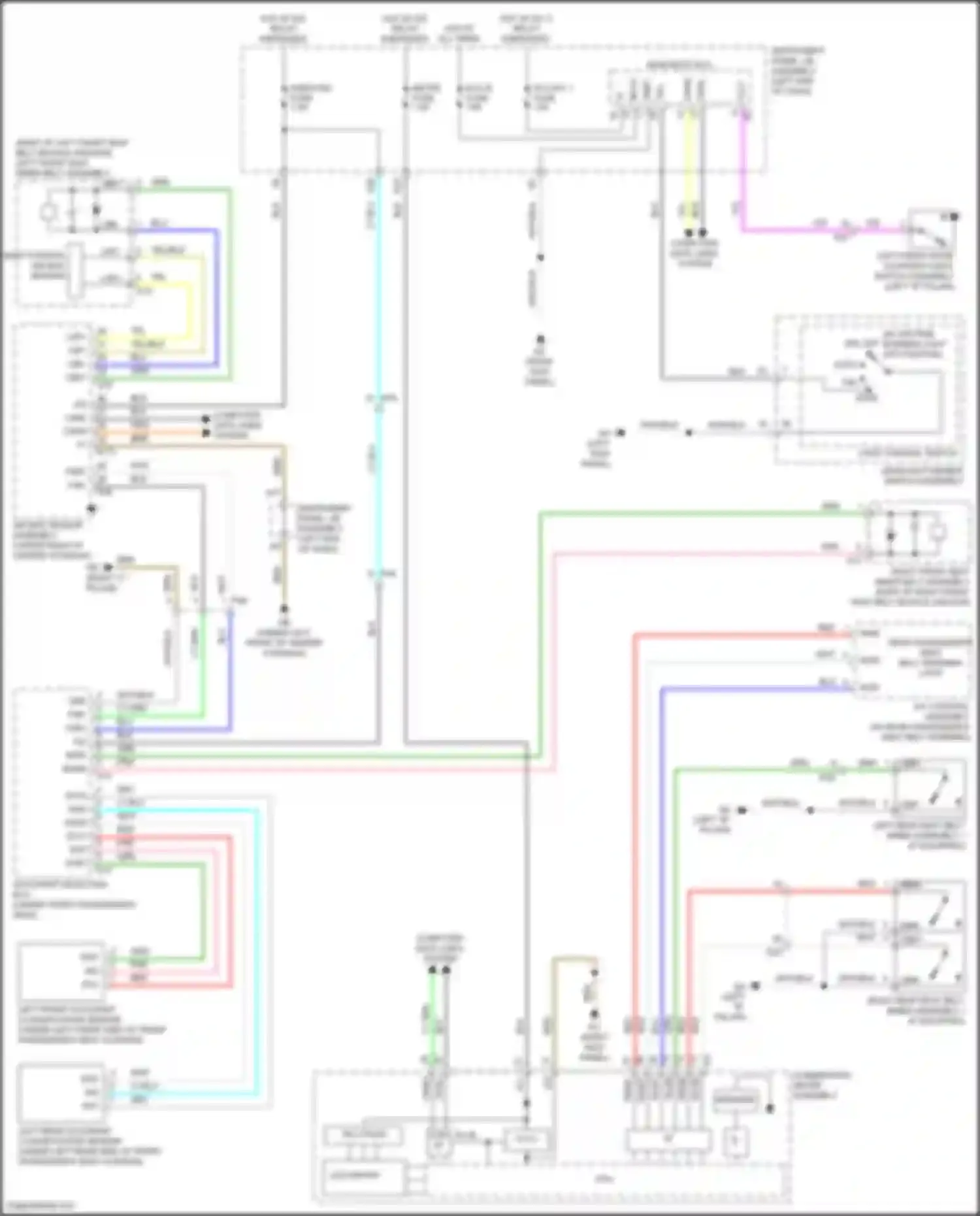 Wiring diagram left front occupant classification sensor for Lexus IS III facelift 2 (2020-2024)
