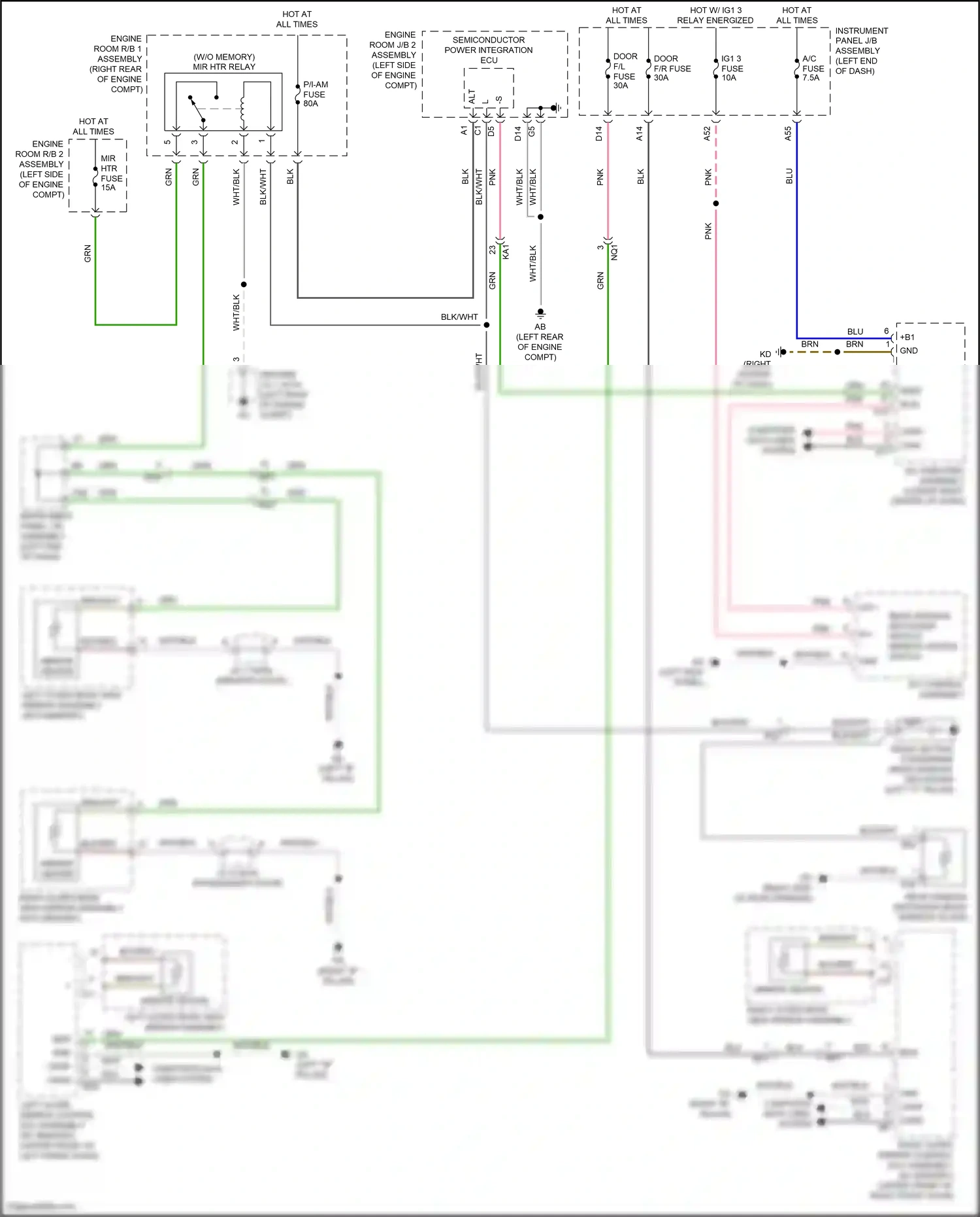 Wiring diagram left "c" pillar) for Lexus IS III facelift 2 (2020-2024) (8 of 13)
