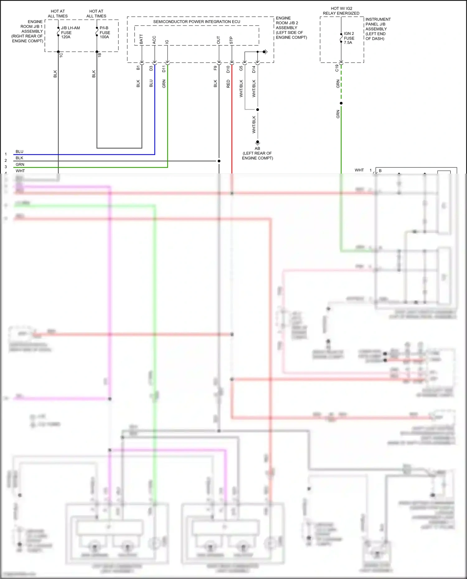 Wiring diagram left "c" pillar) for Lexus IS III facelift 2 (2020-2024) (12 of 13)