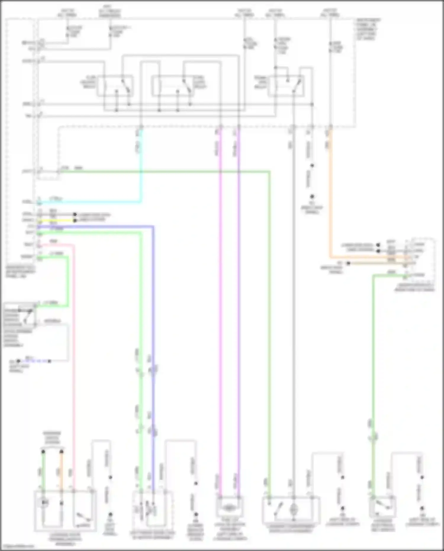 Wiring diagram left front door lock w/ motor assembly for Lexus IS III facelift 2 (2020-2024) (7 of 7)