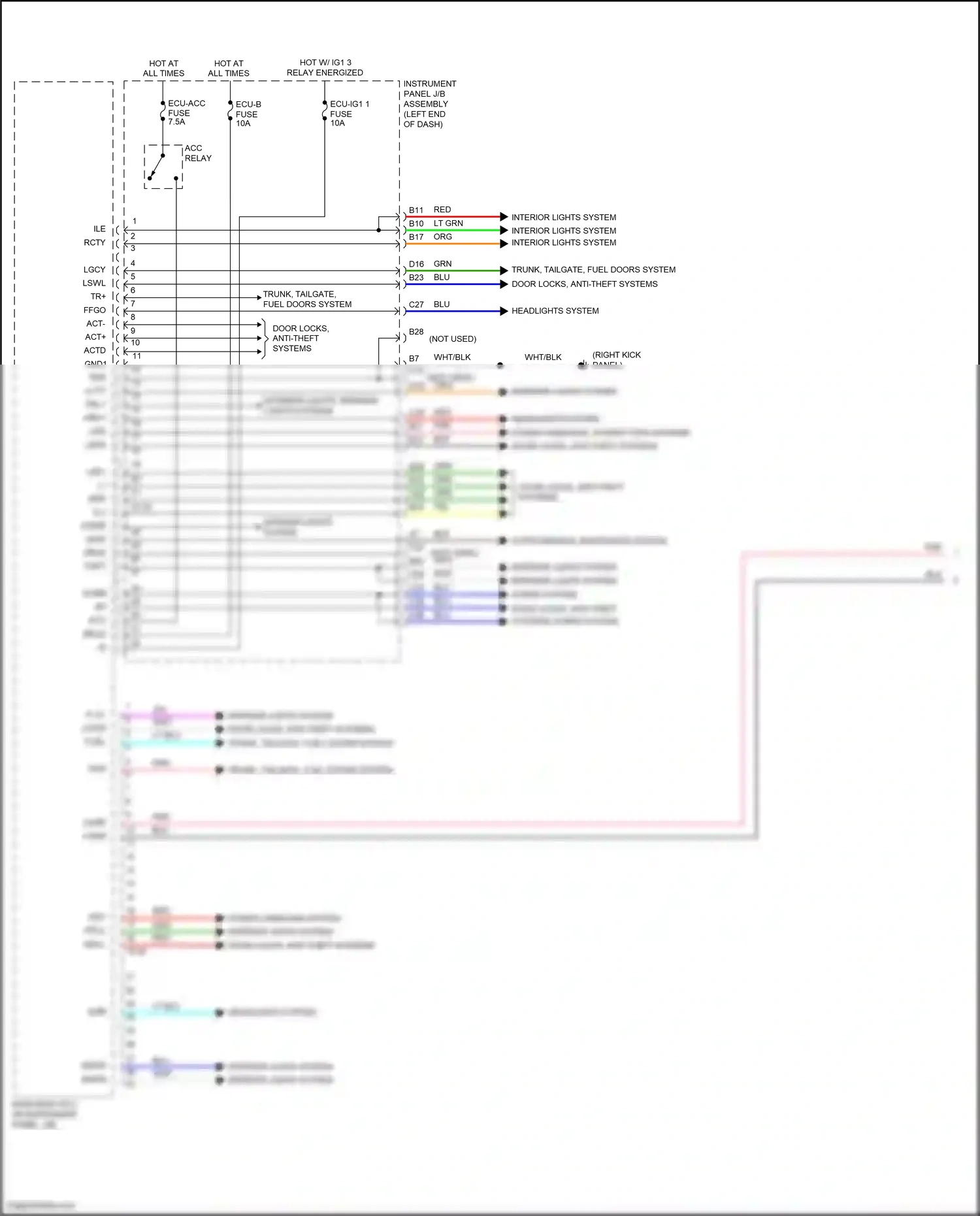 Wiring diagram lt blu for Lexus IS III facelift 2 (2020-2024) (11 of 67)