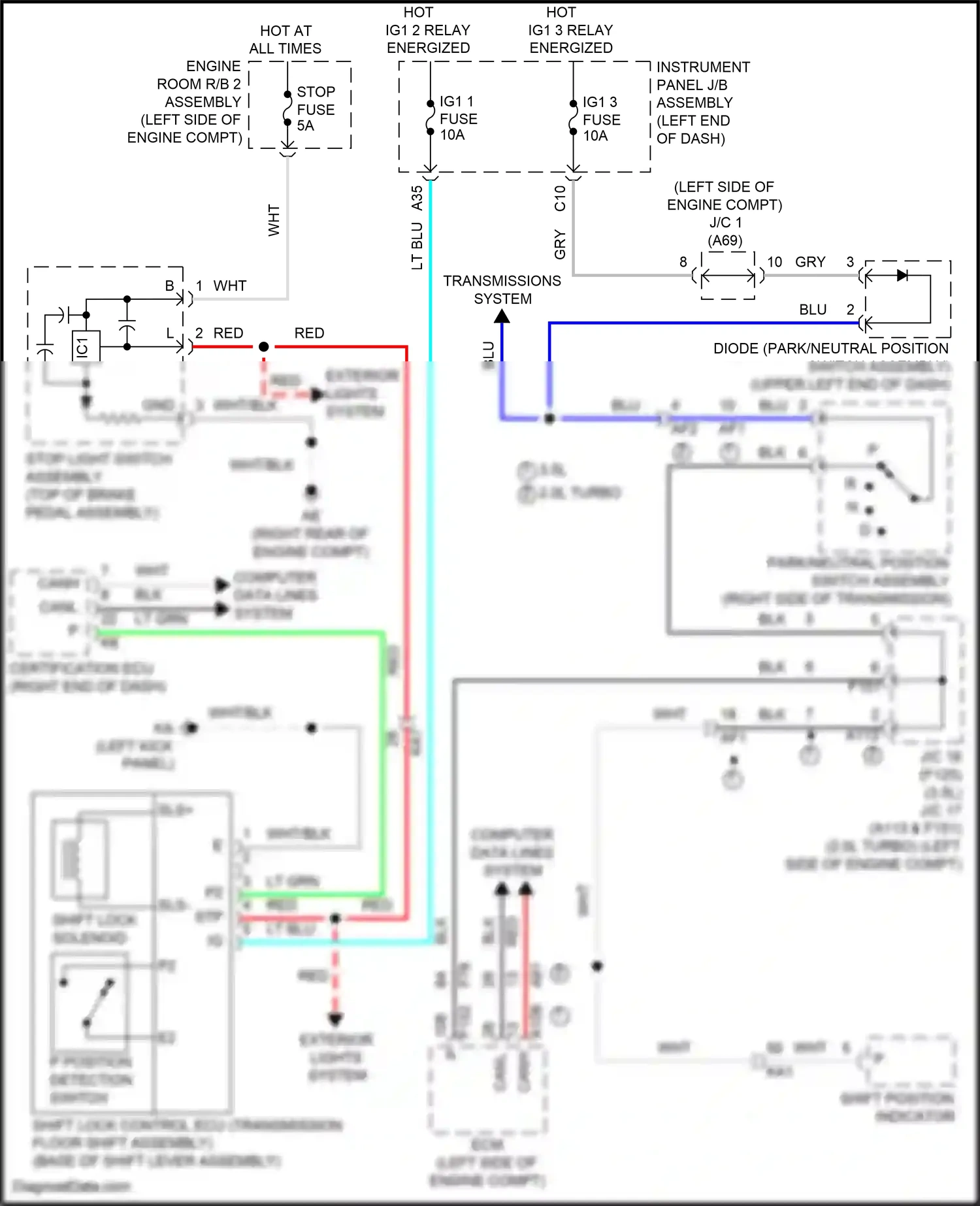 Wiring diagram lt blu for Lexus IS III facelift 2 (2020-2024) (60 of 67)