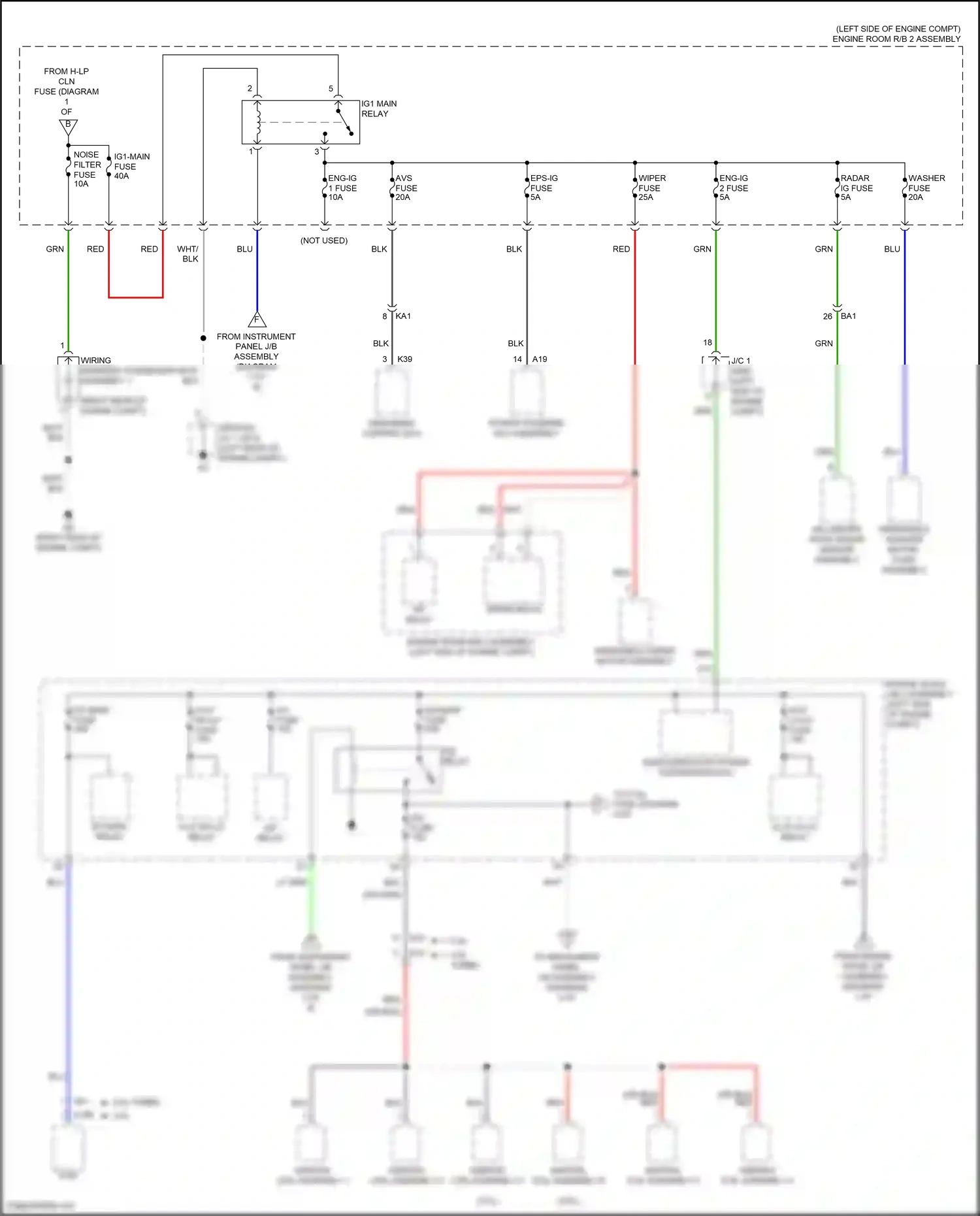 Wiring diagram millimeter wave radar sensor assembly for Lexus IS III facelift 2 (2020-2024) (5 of 5)