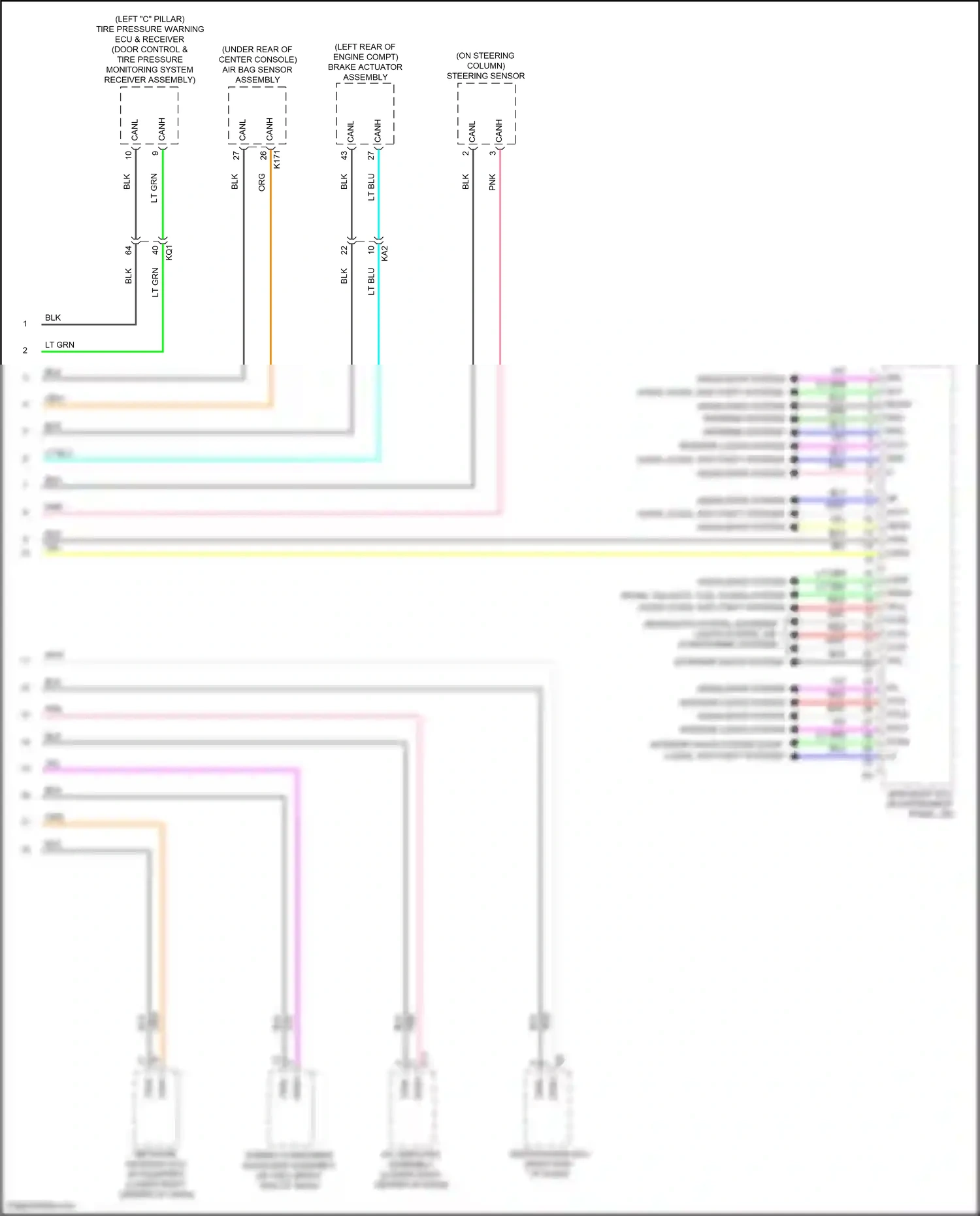 Wiring diagram network gateway ecu for Lexus IS III facelift 2 (2020-2024) (1 of 6)
