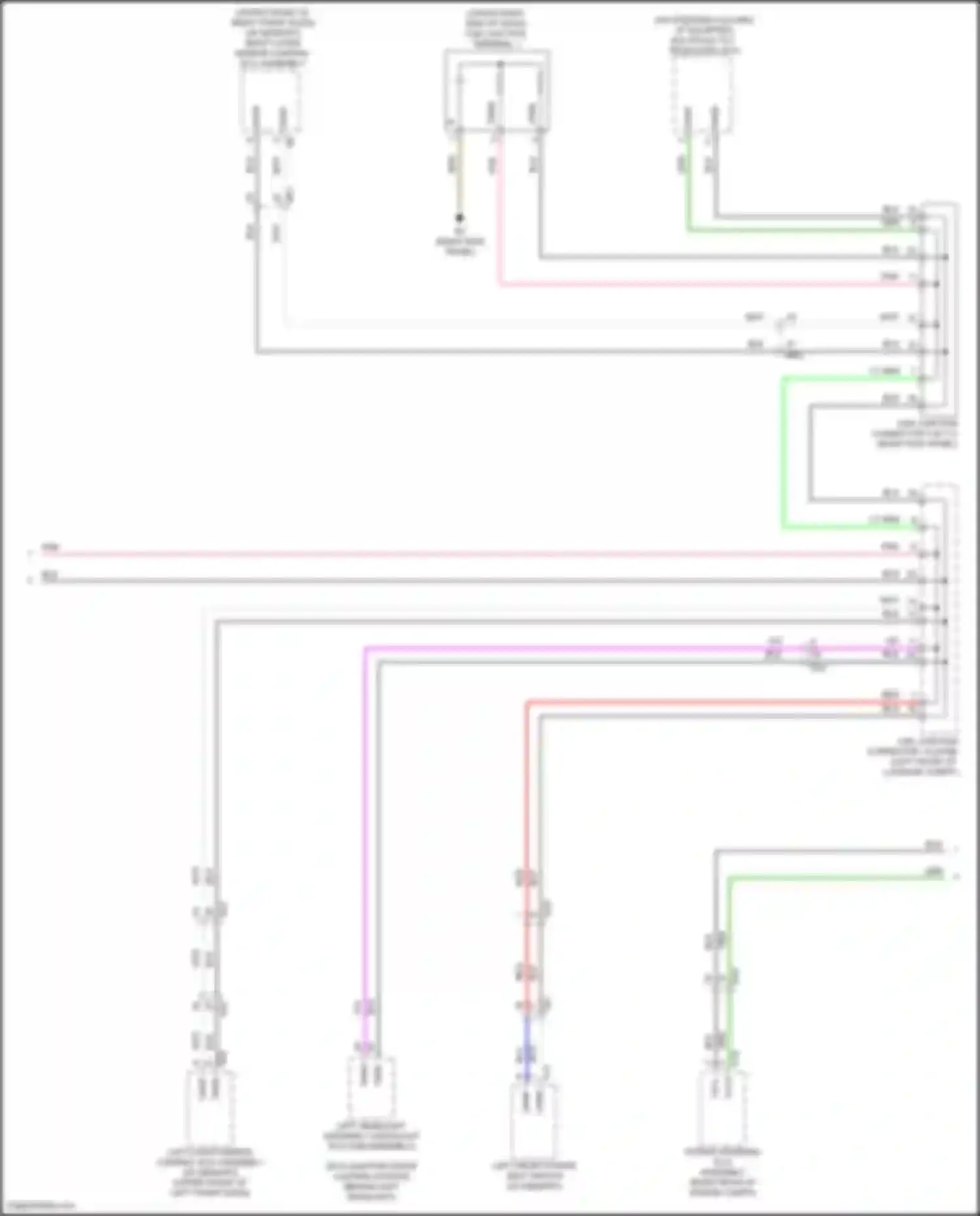 Wiring diagram w/o adaptive front-lighting system for Lexus IS III facelift 2 (2020-2024)