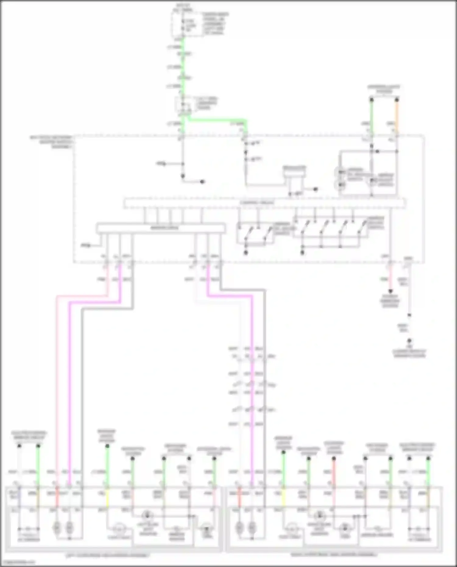 Wiring diagram left outer rear view mirror assembly for Lexus IS III facelift 2 (2020-2024)