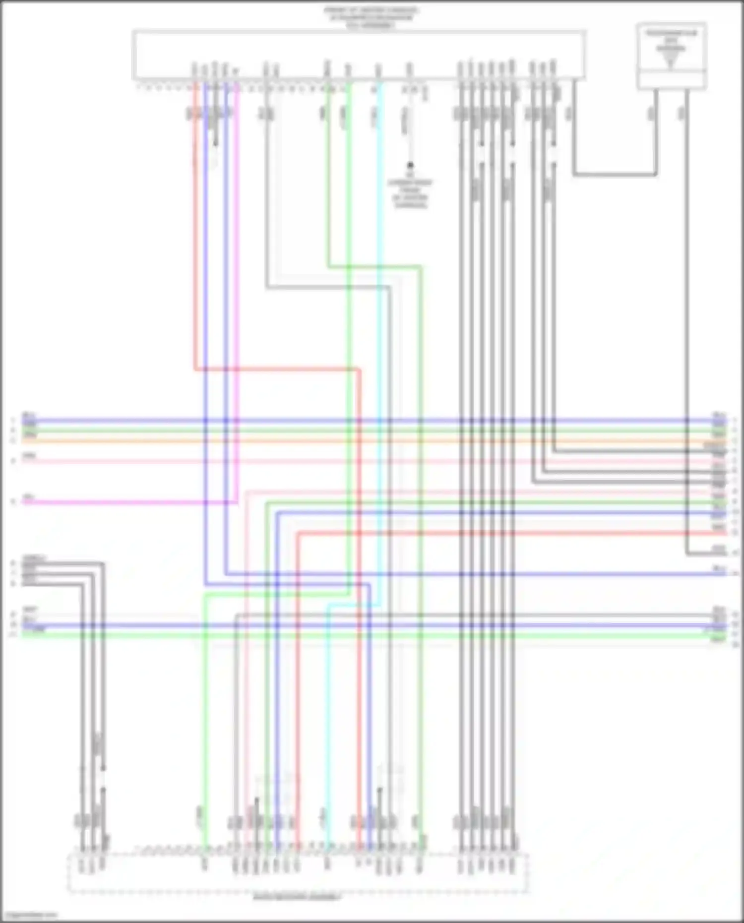 Wiring diagram multi- display assembly for Lexus IS III facelift 2 (2020-2024)