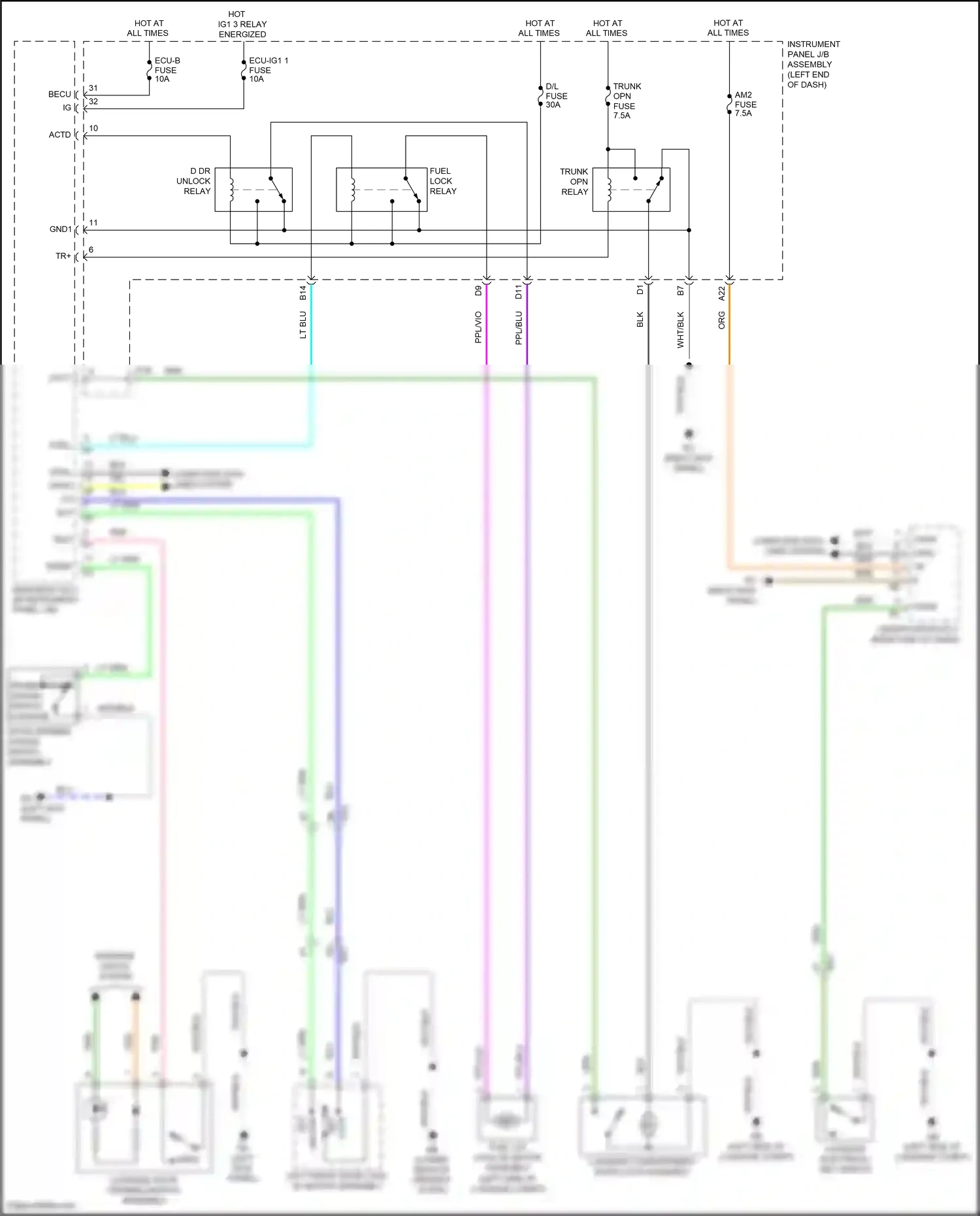 Wiring diagram ppl/blu for Lexus IS III facelift 2 (2020-2024) (3 of 3)