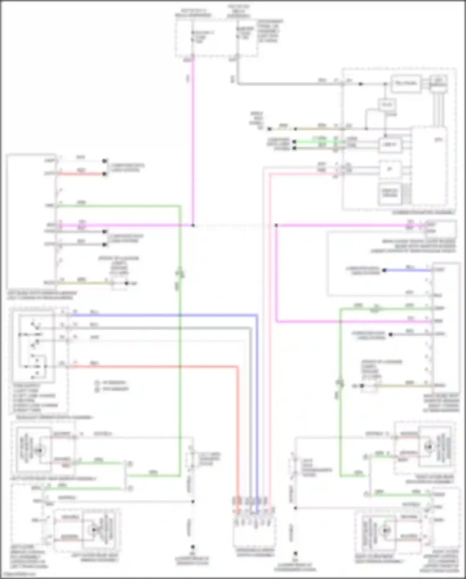 Wiring diagram left outer rear view mirror assembly for Lexus IS III facelift 2 (2020-2024)