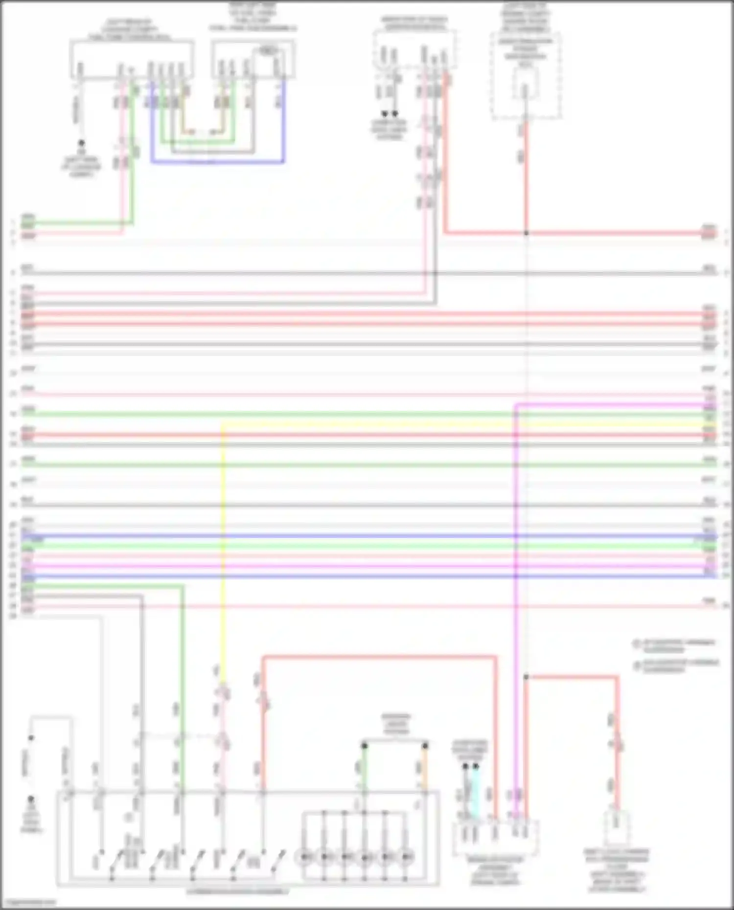 Wiring diagram w/o adaptive variable suspension for Lexus IS III facelift 2 (2020-2024)