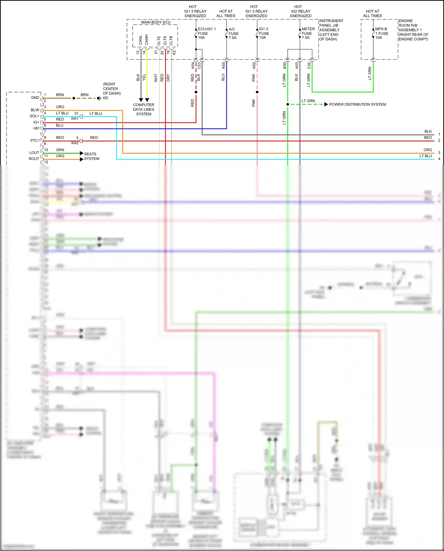 Wiring diagram sol + for Lexus IS III facelift 2 (2020-2024) (1 of 2)
