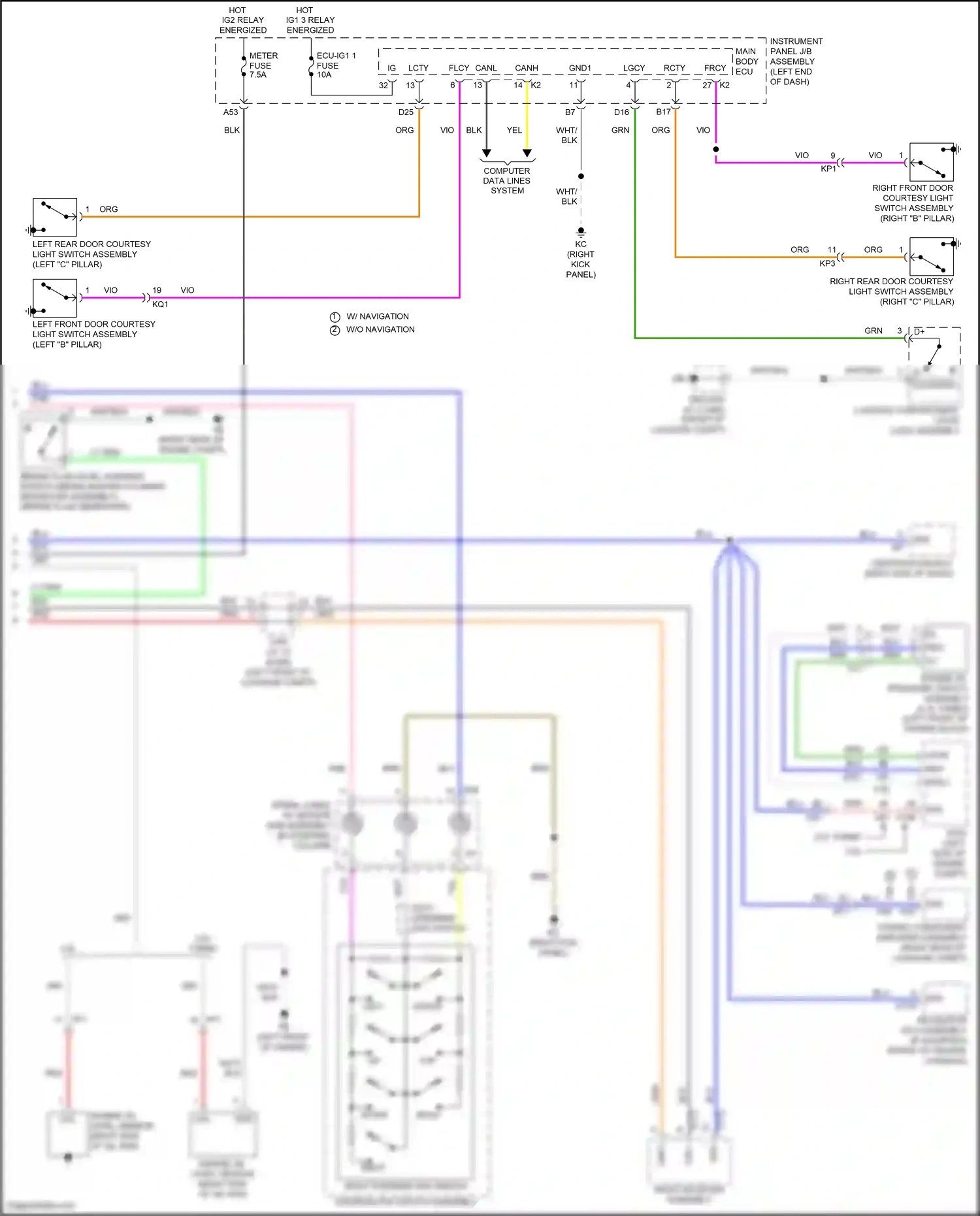 Wiring diagram spiral cable w/ sensor sub-assembly for Lexus IS III facelift 2 (2020-2024) (5 of 17)