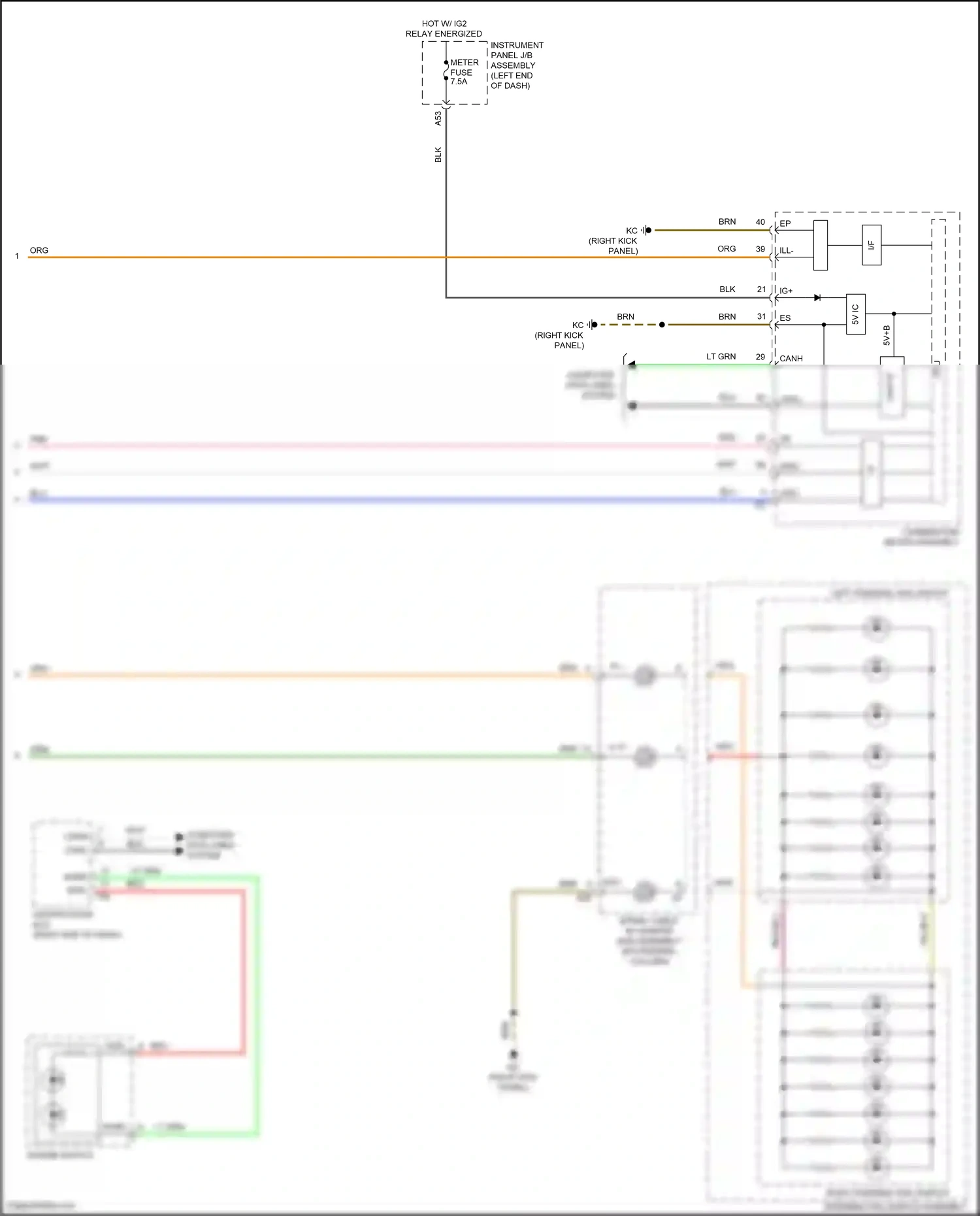 Wiring diagram spiral cable w/ sensor sub-assembly for Lexus IS III facelift 2 (2020-2024) (6 of 17)