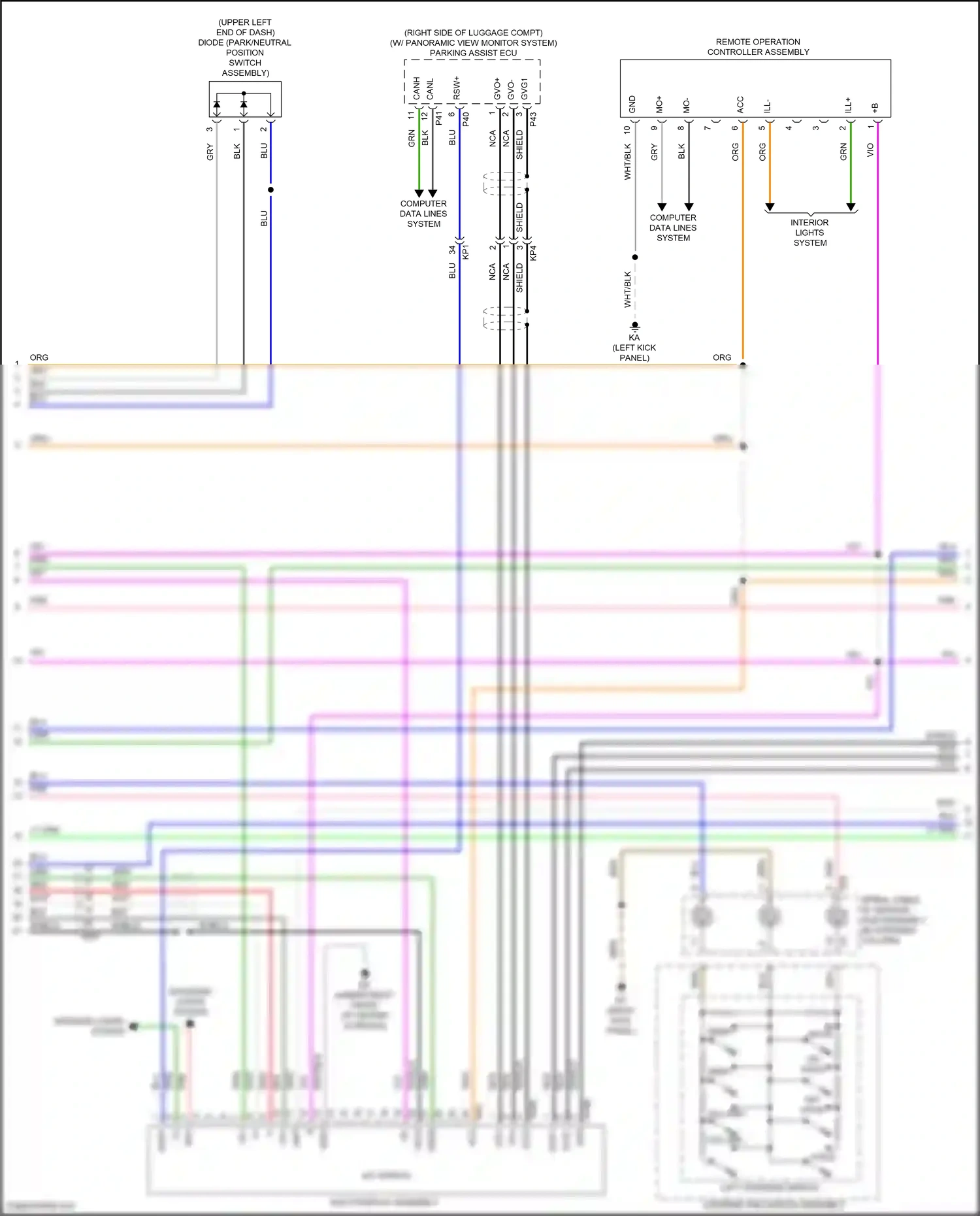 Wiring diagram spiral cable w/ sensor sub-assembly for Lexus IS III facelift 2 (2020-2024) (8 of 17)