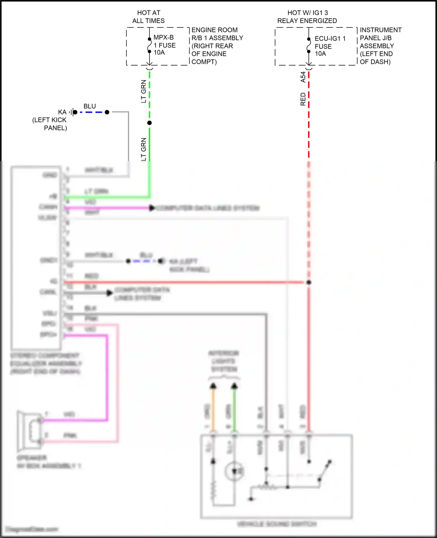 Wiring diagram spo- for Lexus IS III facelift 2 (2020-2024) (1 of 4)