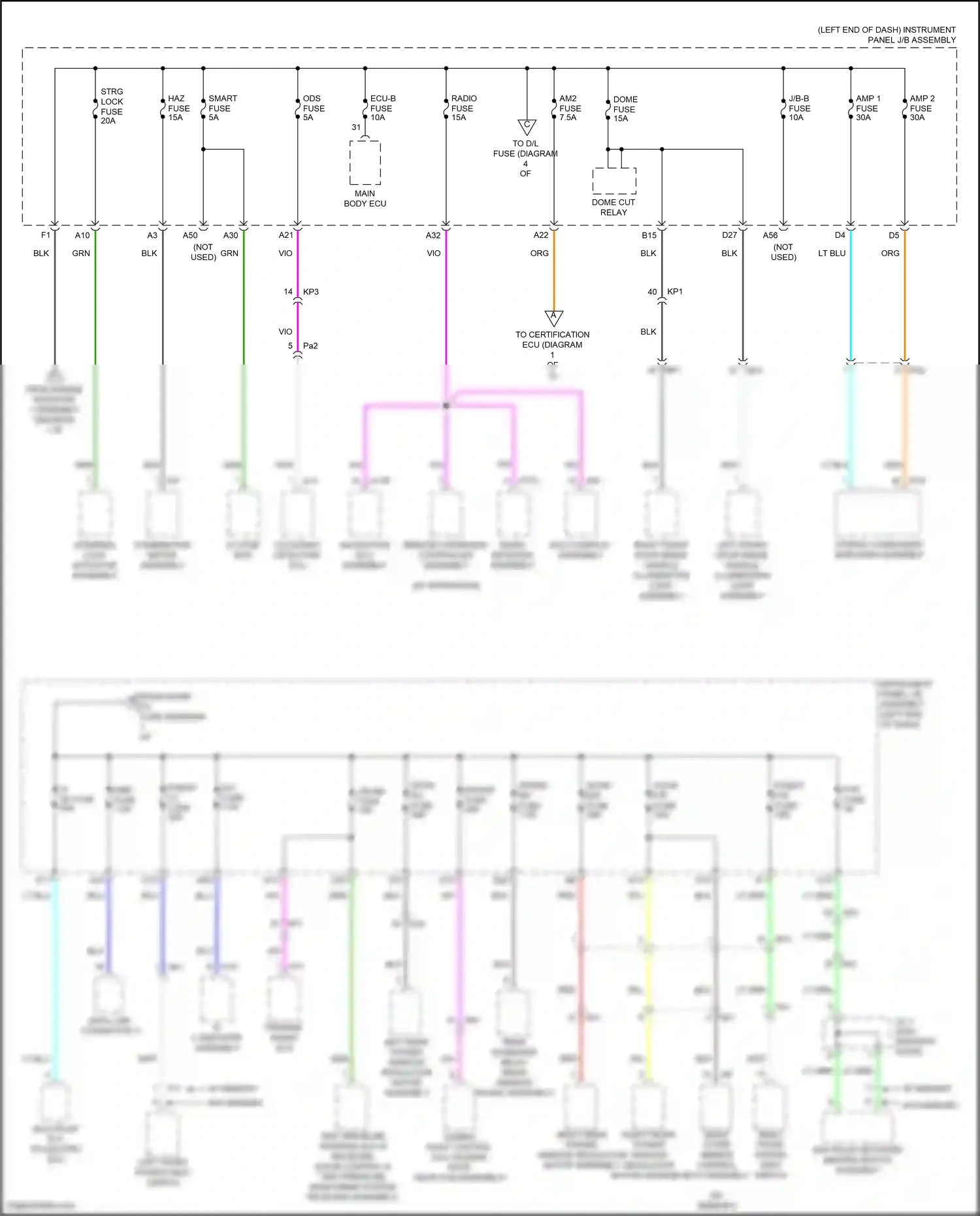 Wiring diagram steering lock actuator assembly for Lexus IS III facelift 2 (2020-2024) (5 of 8)