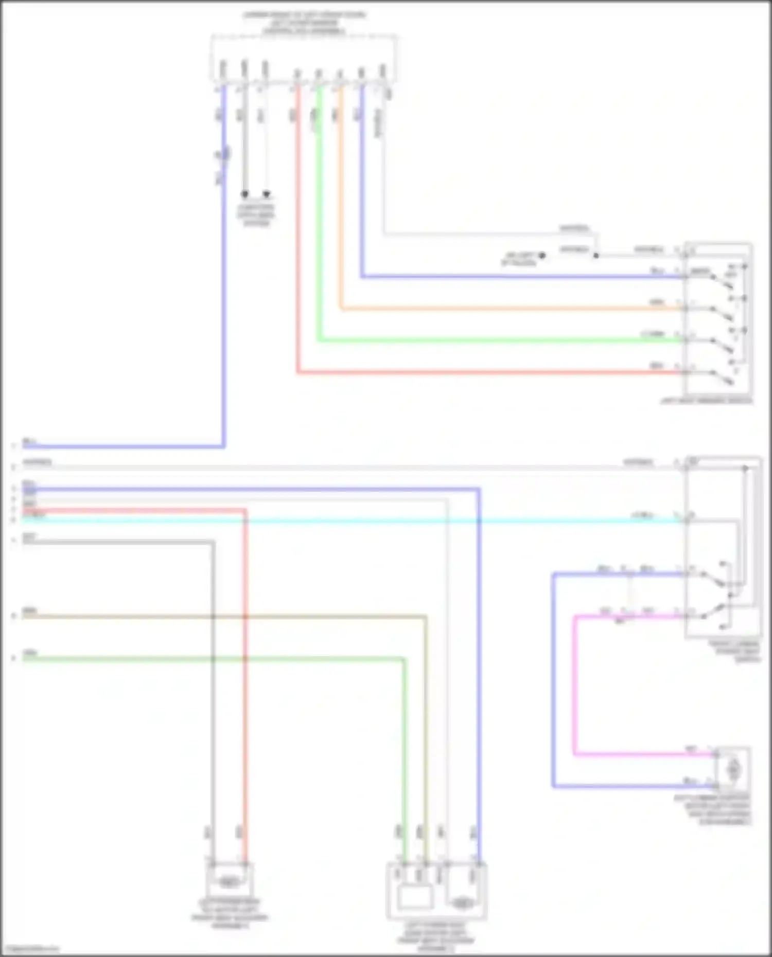 Wiring diagram left seat memory switch for Lexus IS III facelift 2 (2020-2024)
