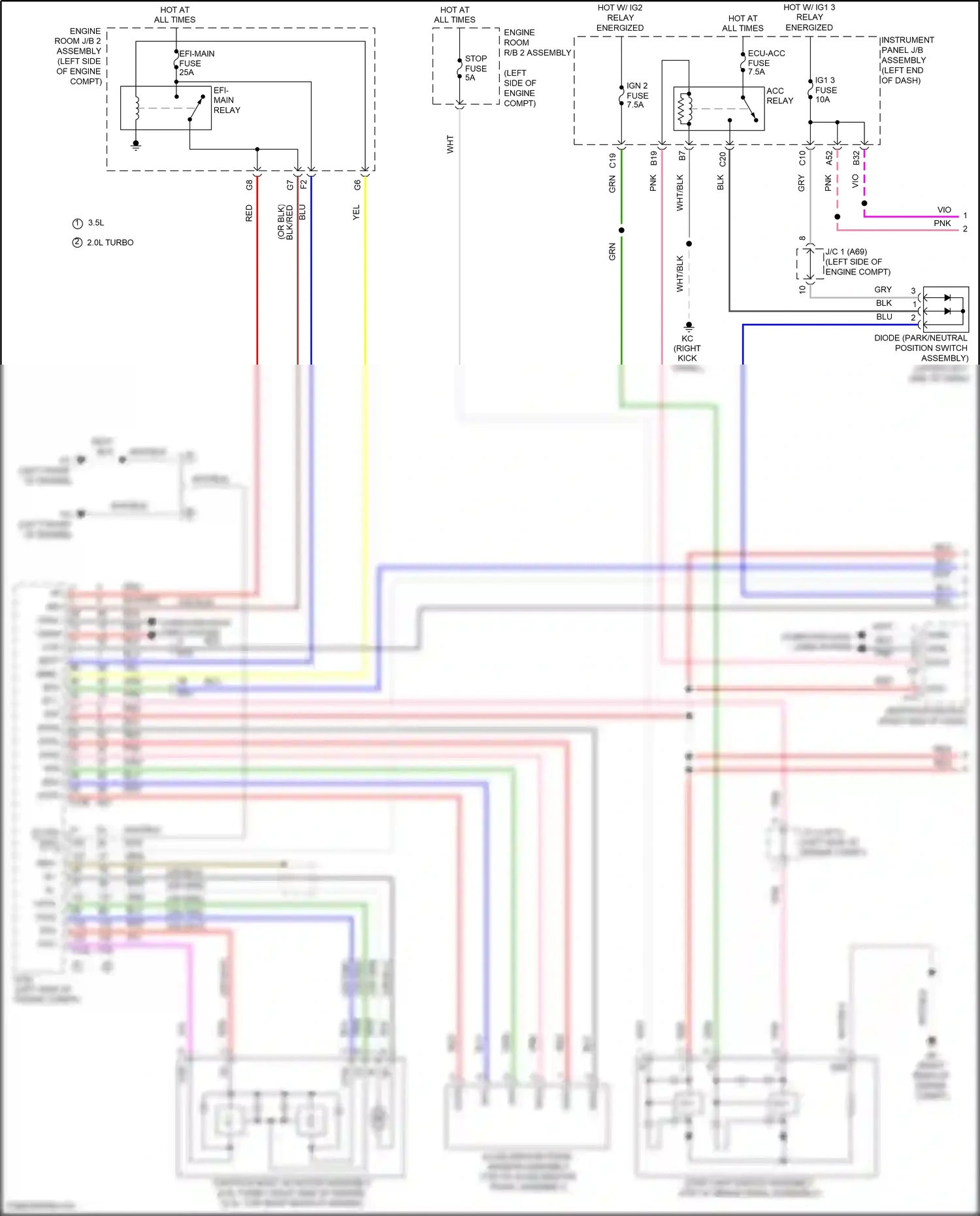 Wiring diagram vio for Lexus IS III facelift 2 (2020-2024) (16 of 110)