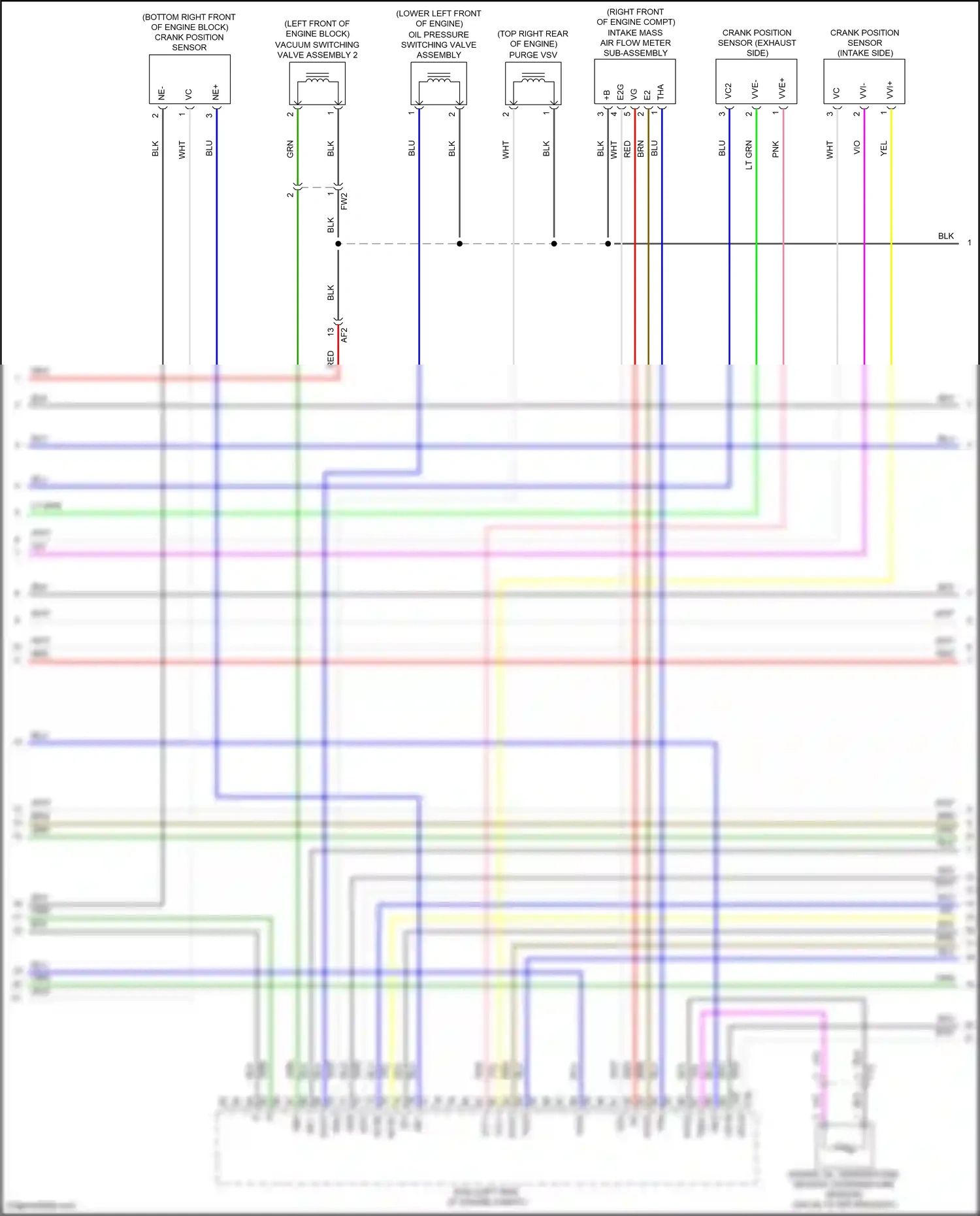Wiring diagram vve- for Lexus IS III facelift 2 (2020-2024) (1 of 1)