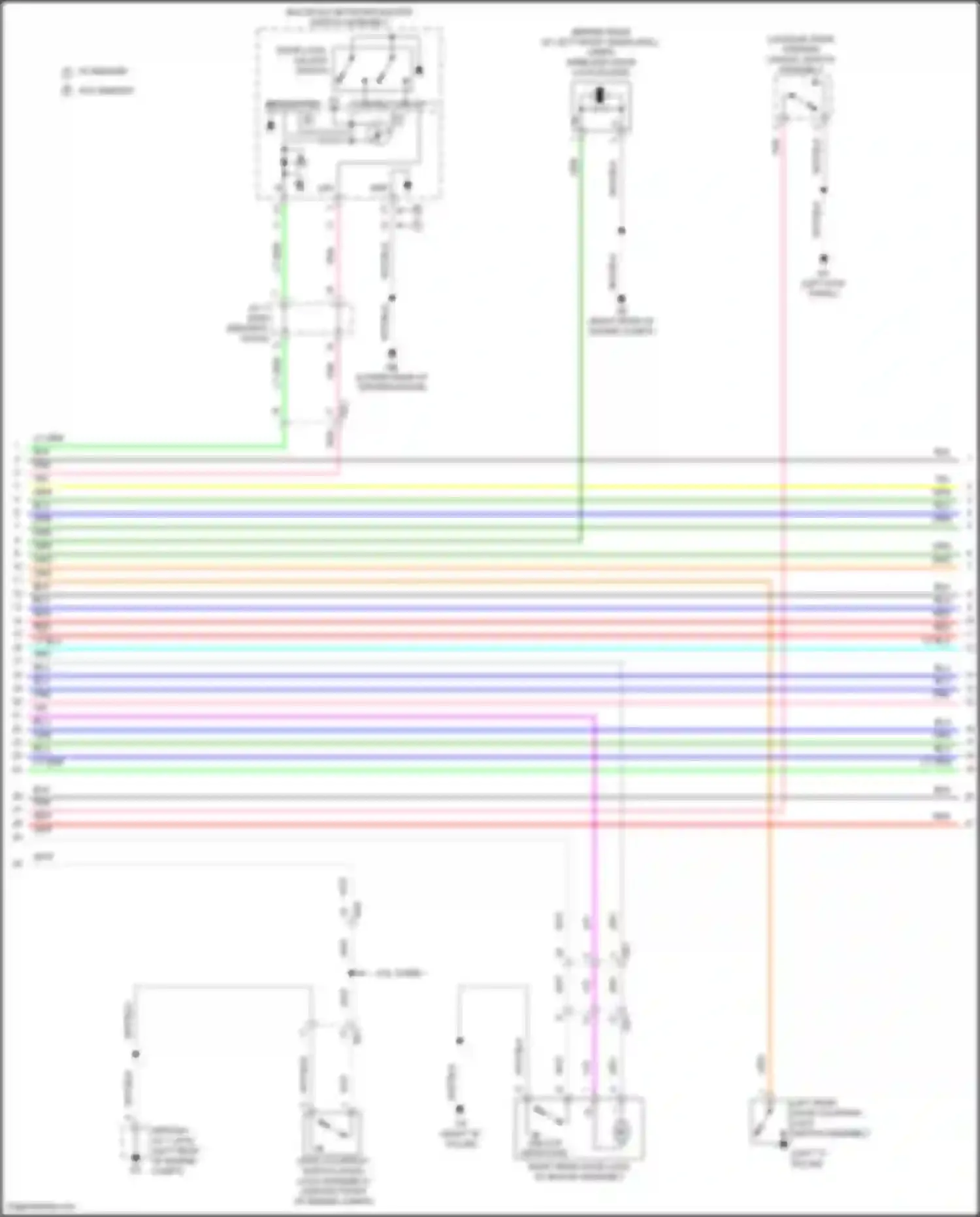 Wiring diagram multiplex network master switch assembly for Lexus IS III facelift 2 (2020-2024)