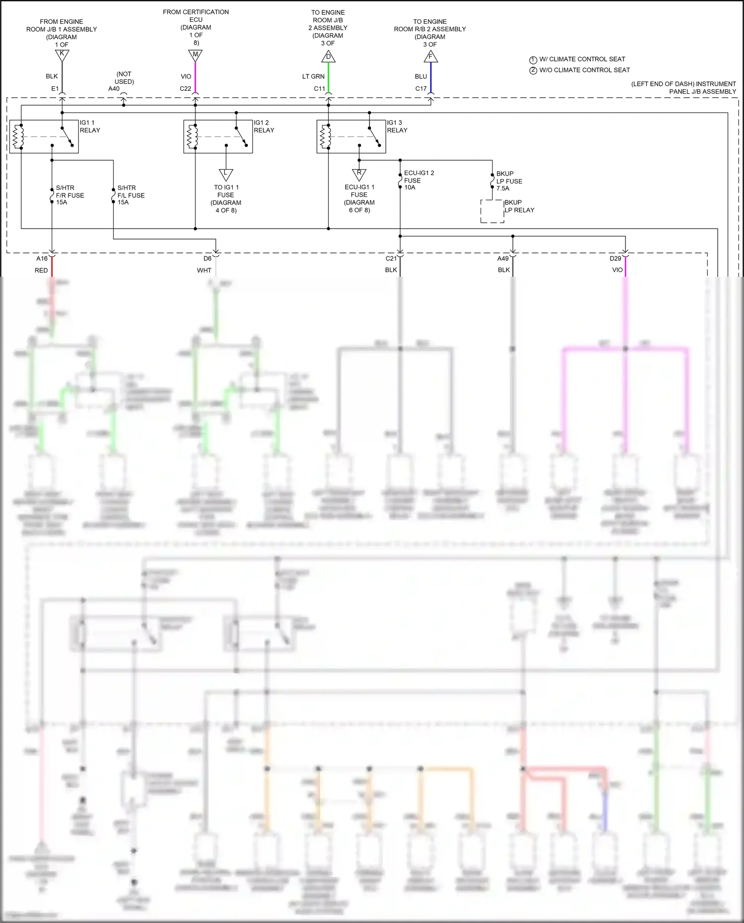 Wiring diagram w/ memory for Lexus IS III facelift 2 (2020-2024) (8 of 17)