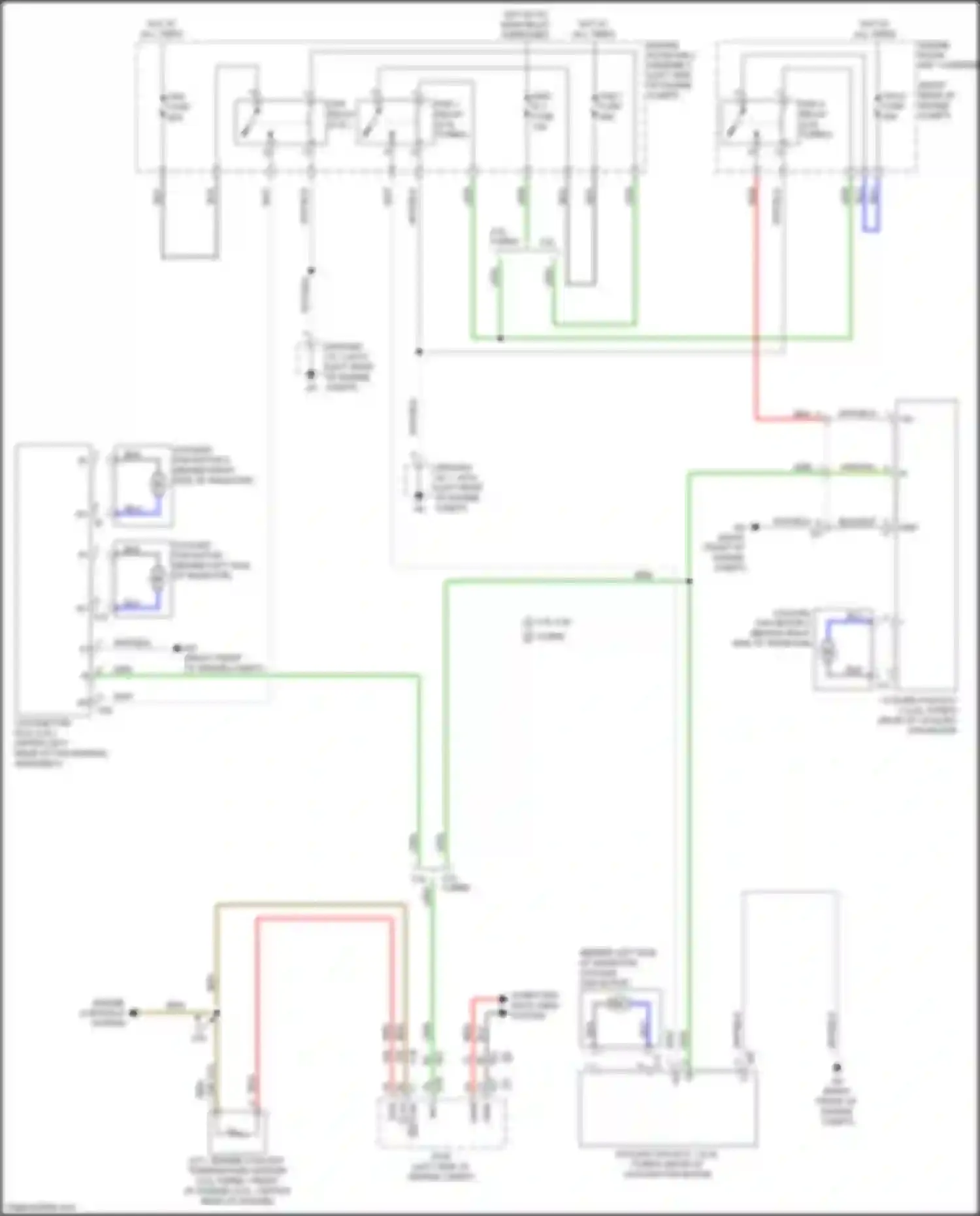 IS Lexus III facelift (2015-2020): Cooling fan circuit
