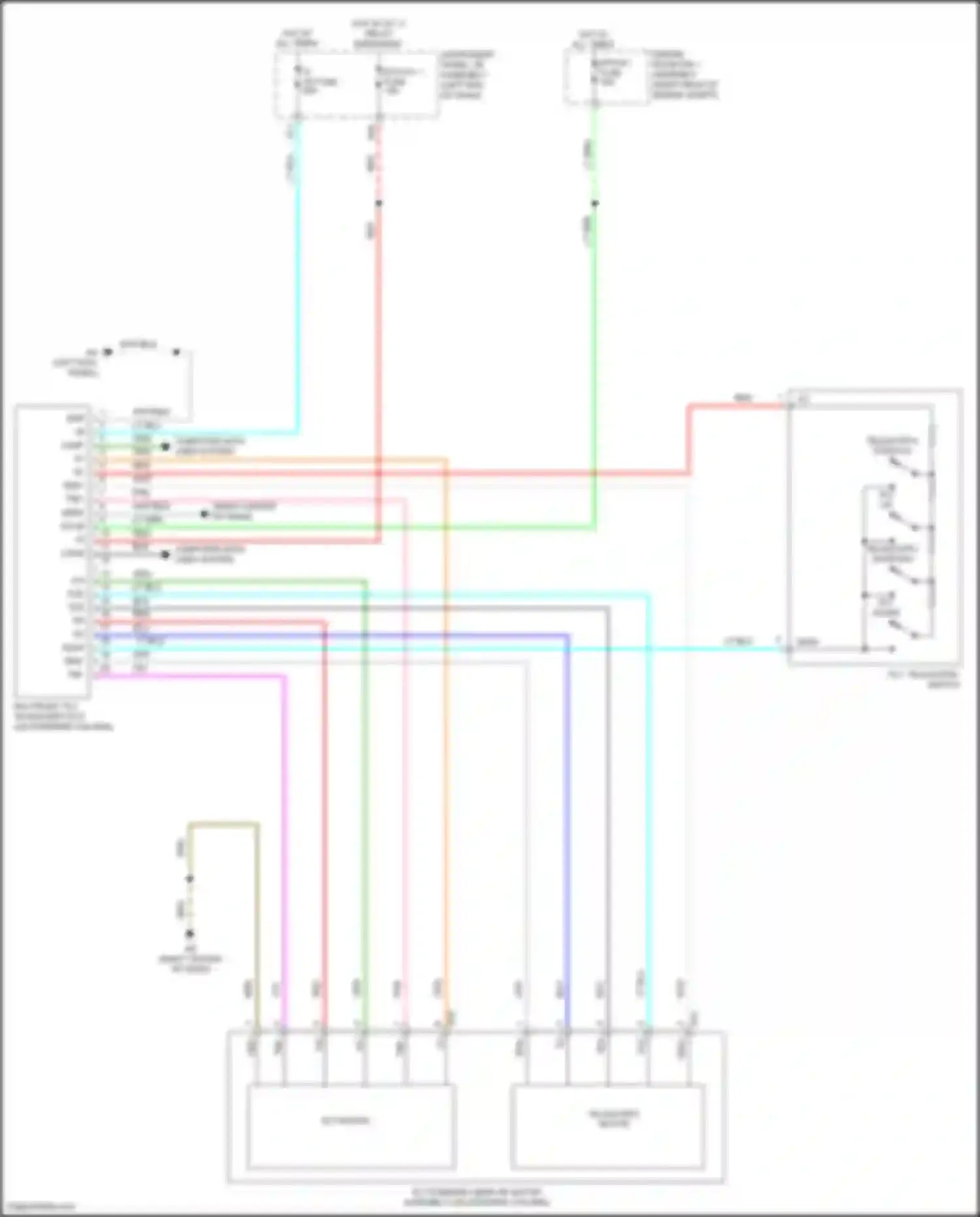 IS Lexus III facelift (2015-2020): Power tilt steering column circuit
