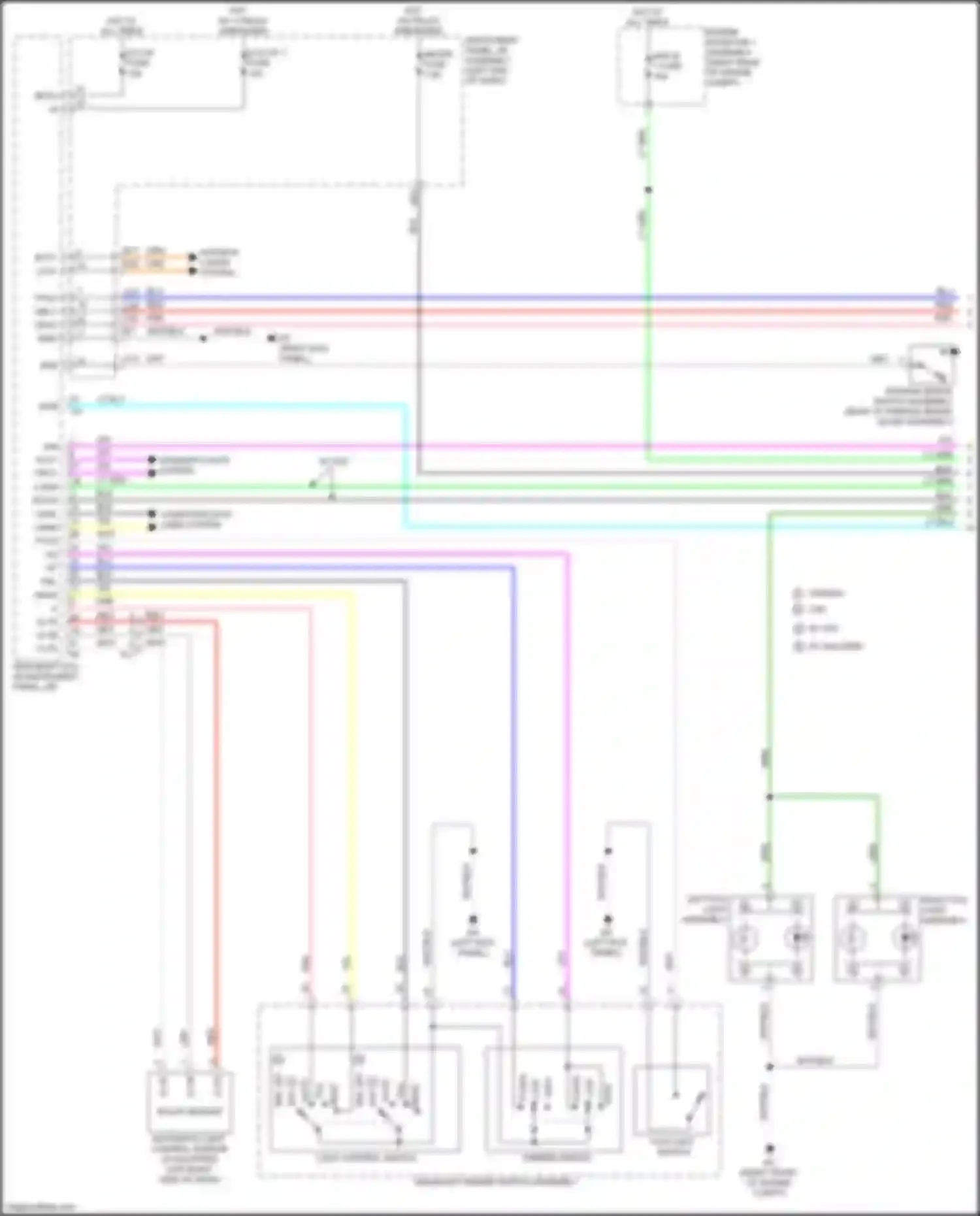 IS Lexus III facelift (2015-2020): Headlamps circuit, w/ adaptive headlamps (1 of 2)