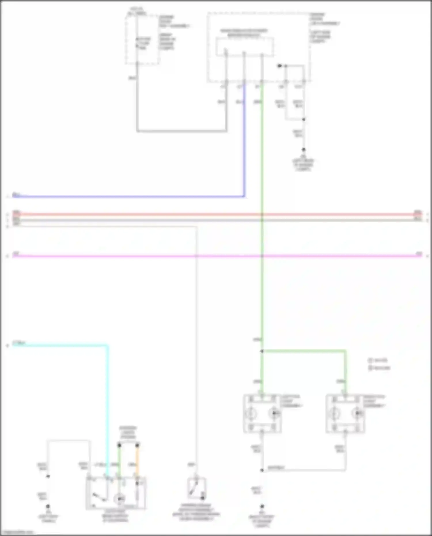 IS Lexus III facelift (2015-2020): Headlamps circuit, w/o adaptive headlamps (2 of 3)